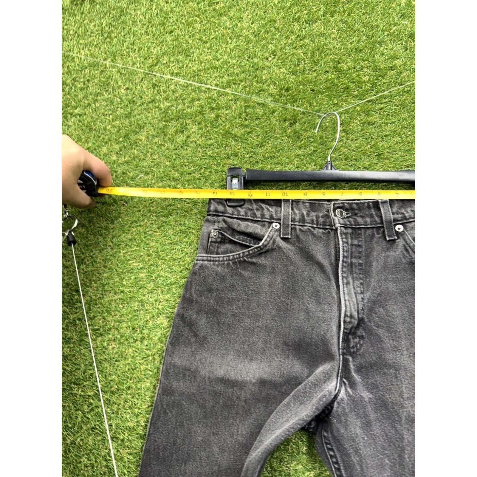 Levi's Levi's 550 Jeans Denim Black 30x32 Slim Fit Vintage 90s Grunge Logo Mens Jeans Size US 30 / EU 46 - 6 Thumbnail