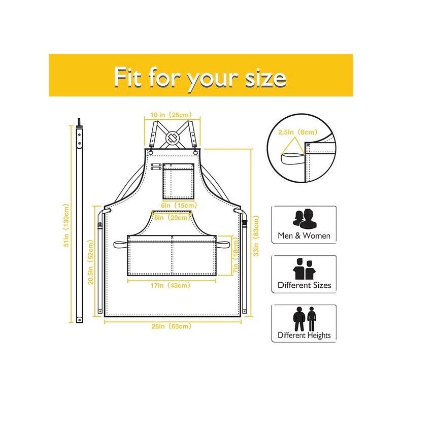 Other NWT Utility Yellow Tool Apron With Multi Pockets For Men & W Size ONE SIZE - 3 Thumbnail
