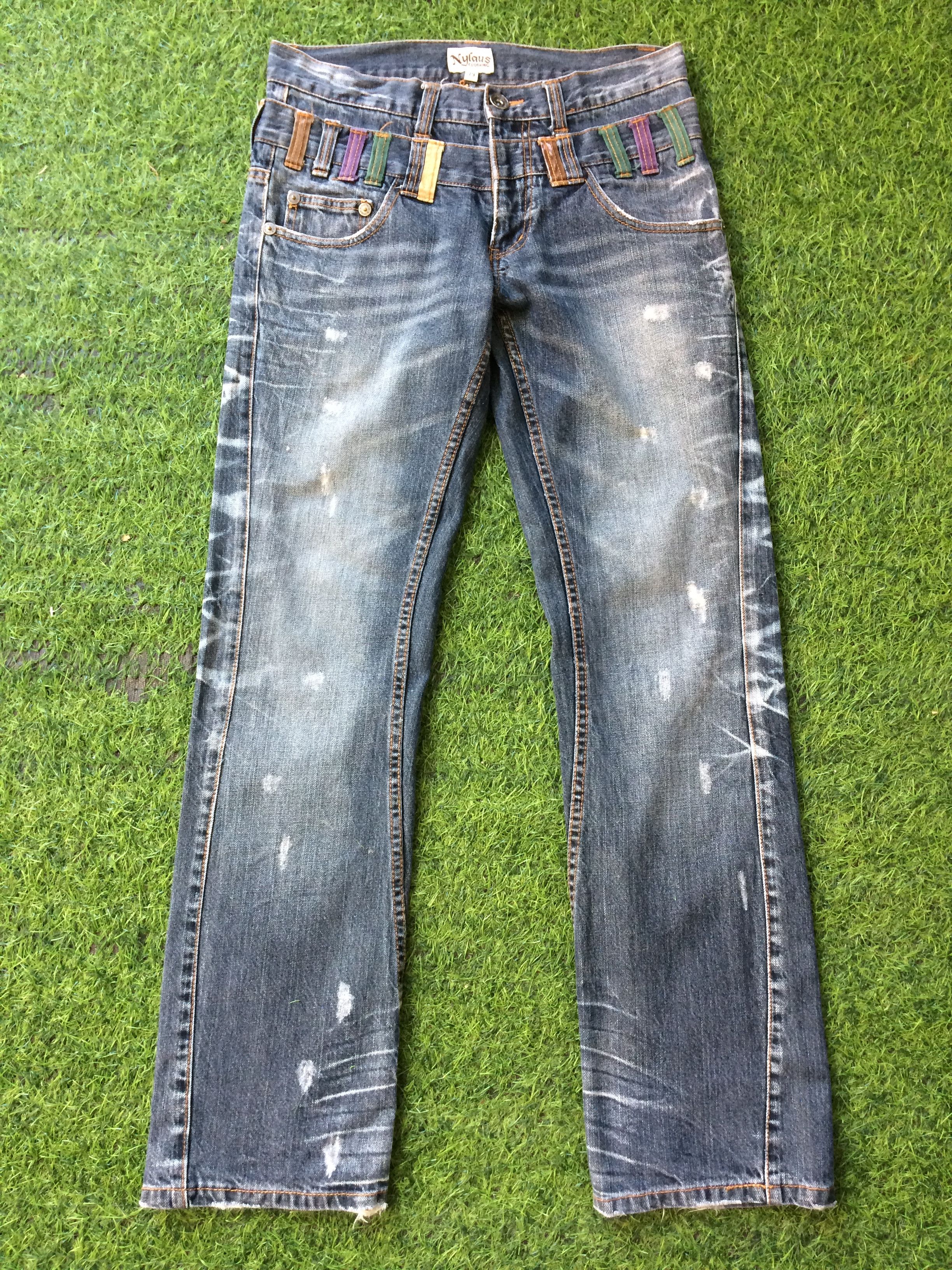 Japanese Brand Nylaus Japanese Double Waist Jean #D-529 Size US 28 / EU 44 - 1 Thumbnail
