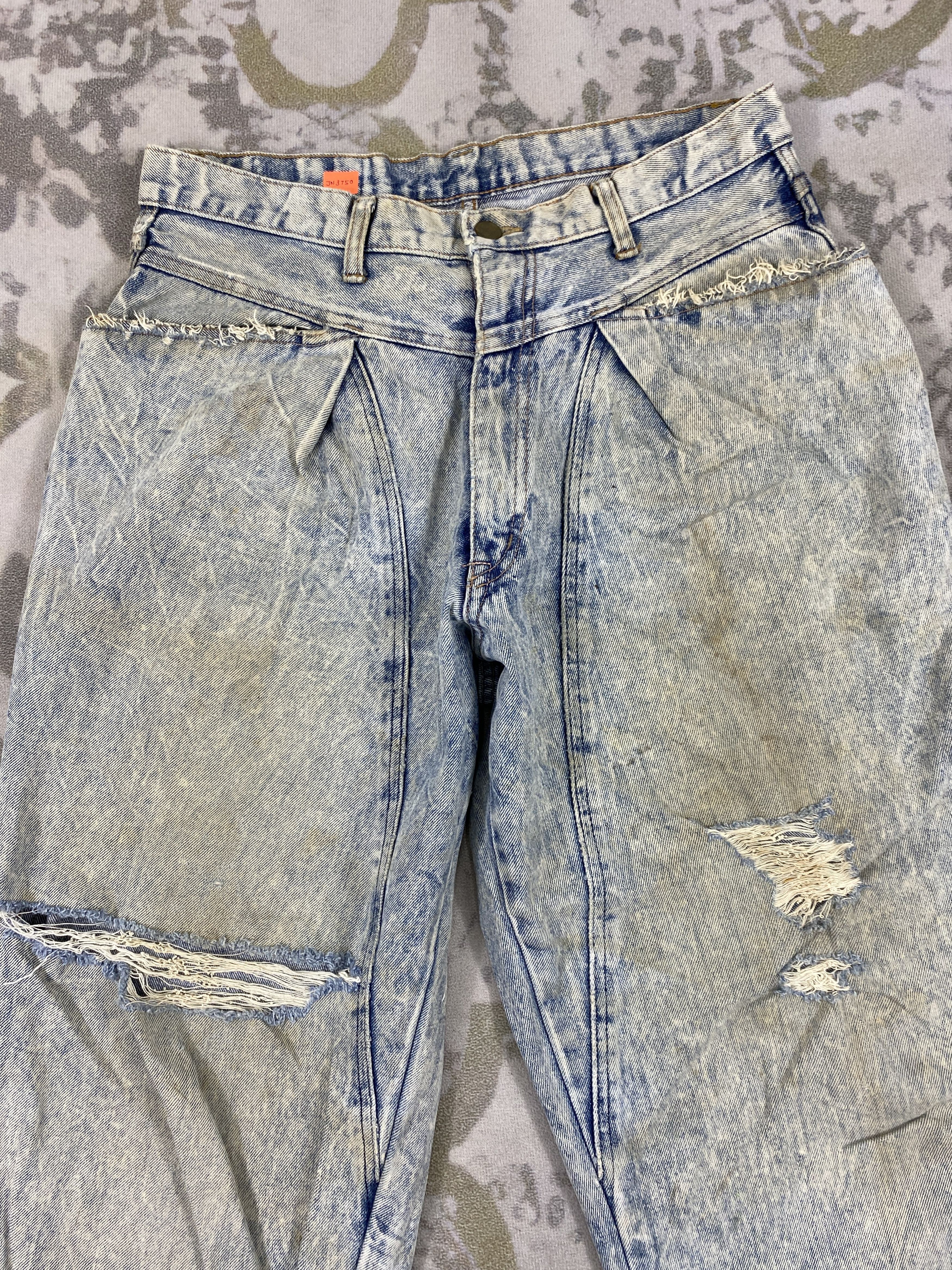 Japanese Brand Distressed Blue Vintage Baggy Jeans 33x27 Denim- JN3750 Size US 33 - 3 Thumbnail