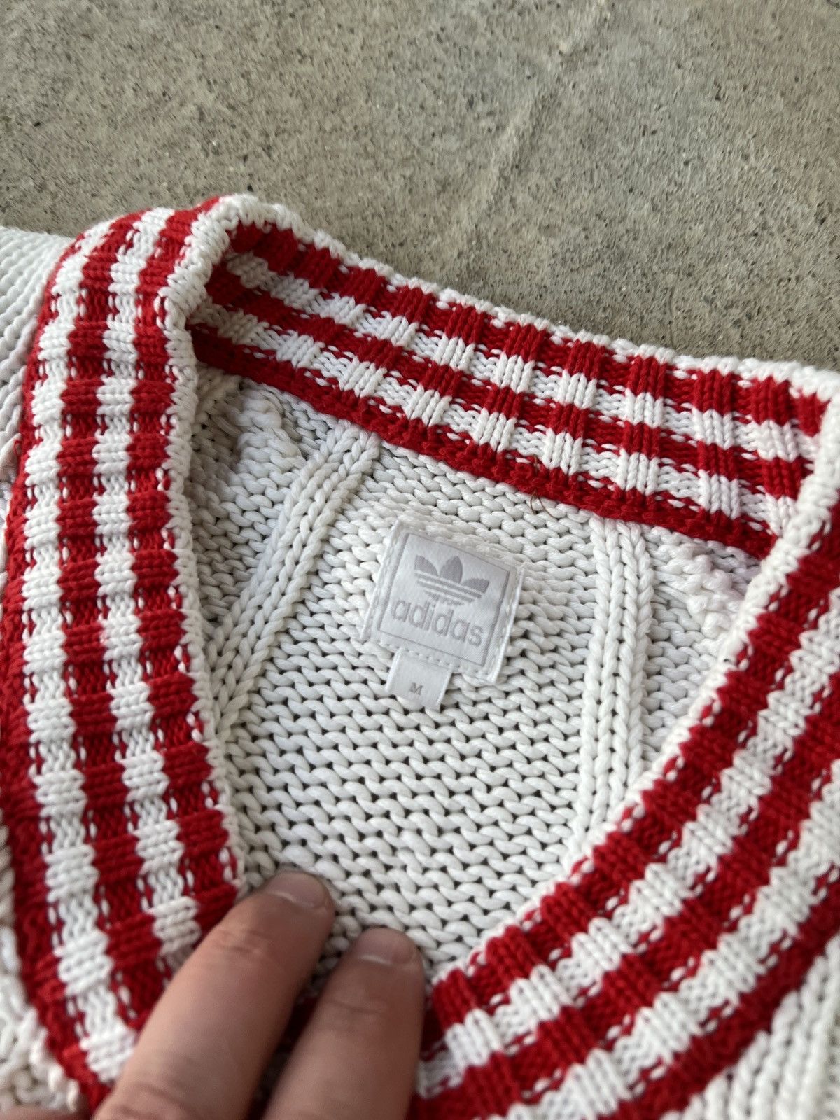 Adidas Vip Adidas Vintage Cable Knit Sweater Size US M / EU 48-50 / 2 - 3 Thumbnail