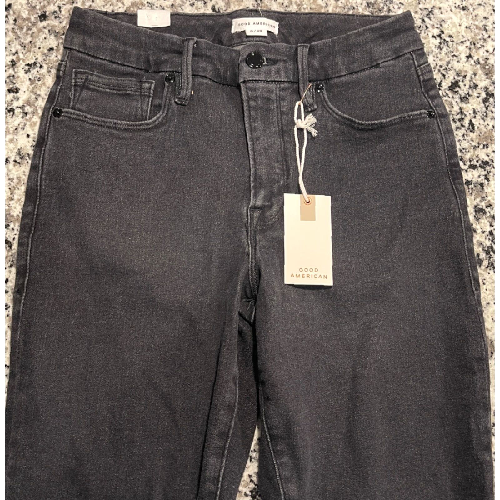 Good American GOOD AMERICAN Good Petite Skinny Jeans Black 8P Women Slim 5-Pocket Denim Cotton Blend Zip Closure Petite Sold by Good American Mens? Wait. Size 30" / US 8 / IT 44 - 2 Thumbnail