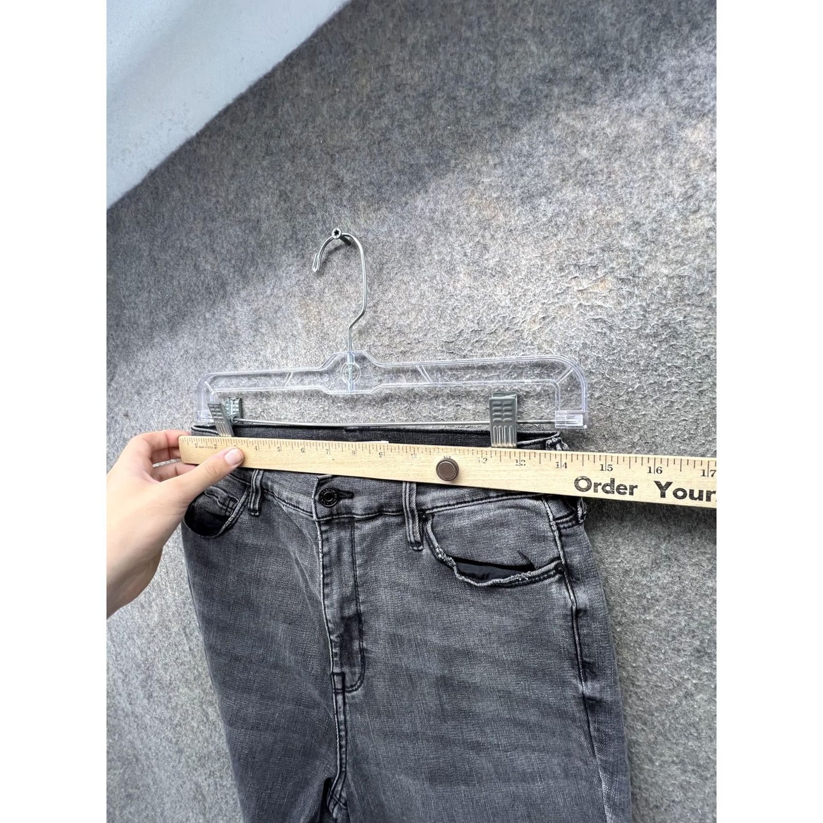 Pacsun VINTAGE PacSun Super High Rise Jegging Jeans Womens 28 Gray Distressed Denim Pants Size 28" / US 6 / IT 42 - 3 Thumbnail