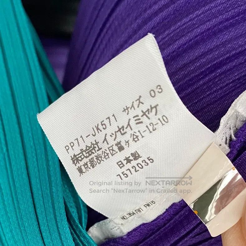 Issey Miyake Issey Miyake Purple Green Color Block Horizontal Stripe Ve Size L / US 10 / IT 46 - 6 Thumbnail