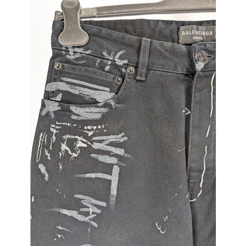 Balenciaga o1rshd1 Q:3 / Baggy Pants / Jeans in Black Size US 30 / EU 46 - 6 Thumbnail