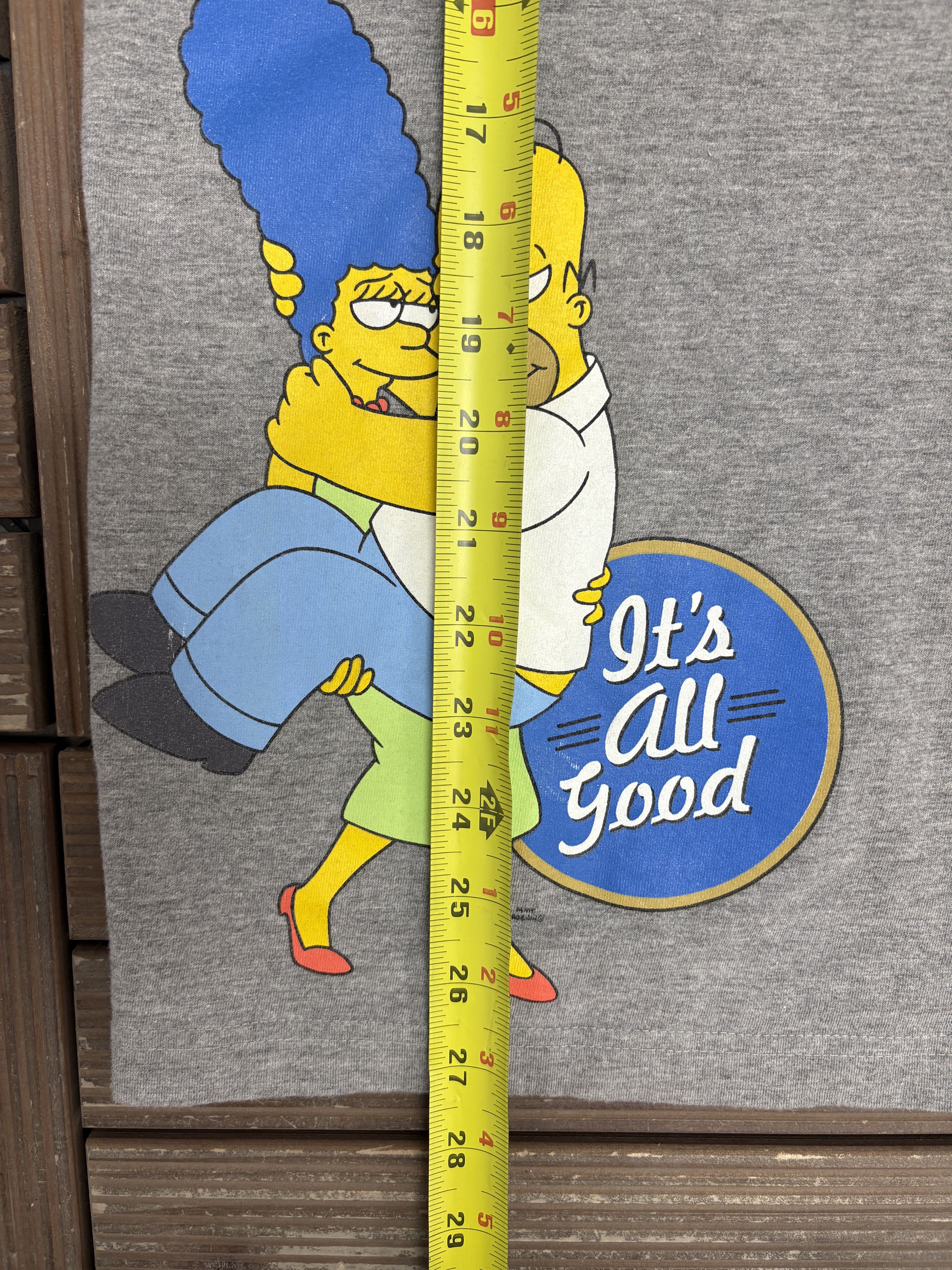 Vintage The Simpsons It's All Good Vintage Grey T-Shirt Tee Size US M / EU 48-50 / 2 - 7 Thumbnail