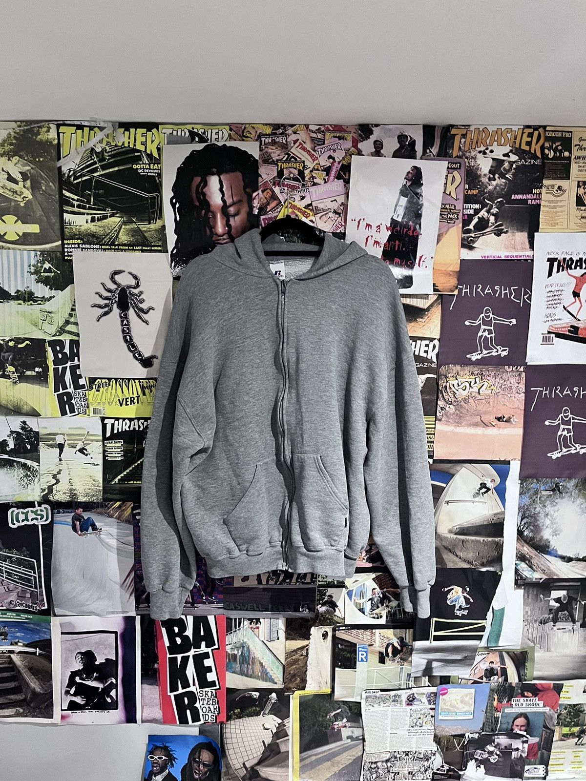 Russell Athletic × Vintage Vintage baggy Russell hoodie Size US XL / EU 56 / 4 - 1 Thumbnail