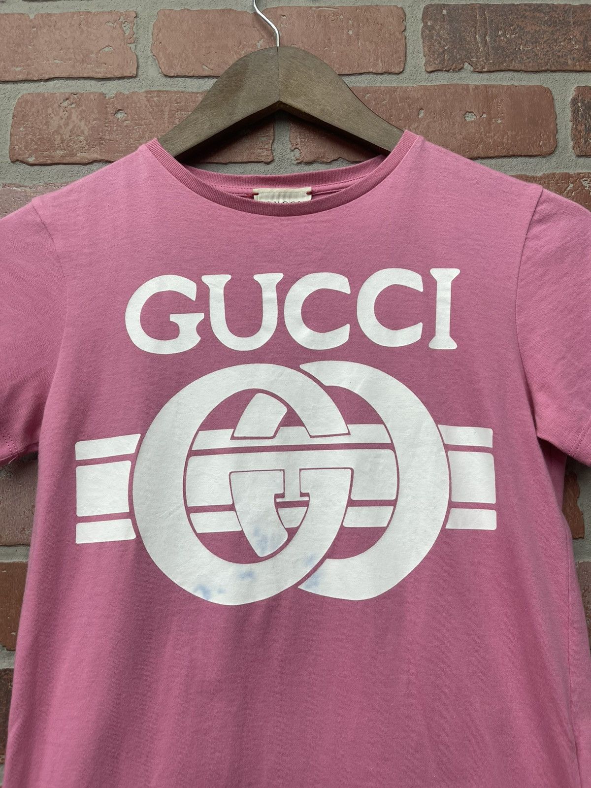 Gucci Size 10 - Gucci Authentic Kids T-Shirt Tops Pink Size 10 Size XXS / US 00 / IT 34 - 4 Thumbnail