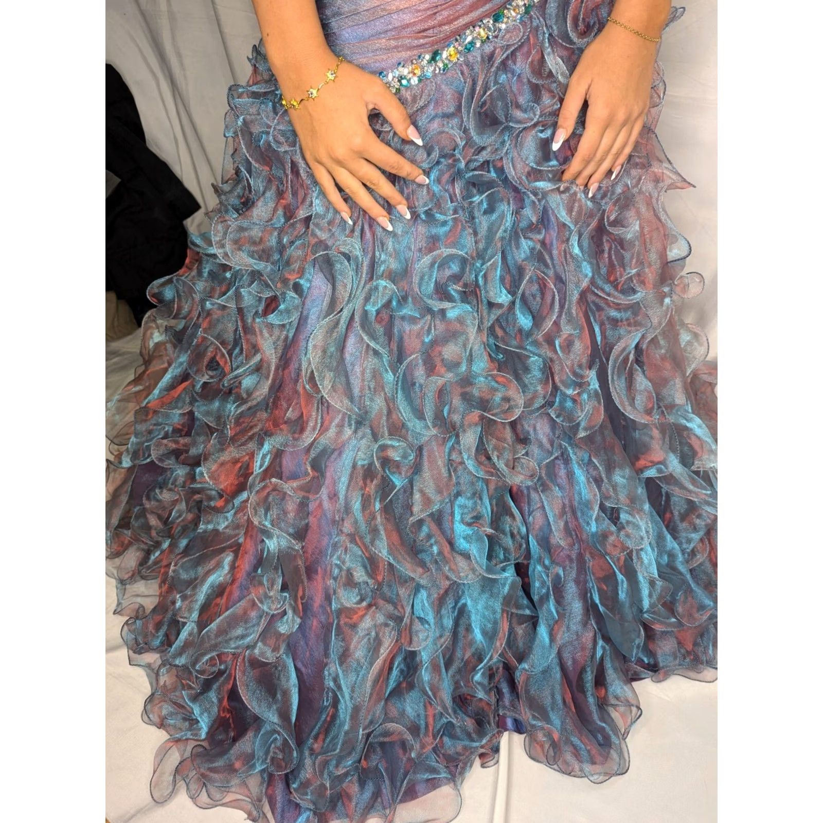 Vintage ALEXIA DESIGNS Purple Pearl Beaded Strapless Embellished Gown - Pageant Prom Quinceanera Long Dress, Purple, 2, Womens, Strapless, Formal, Dress Size XS / US 0-2 / IT 36-38 - 7 Thumbnail