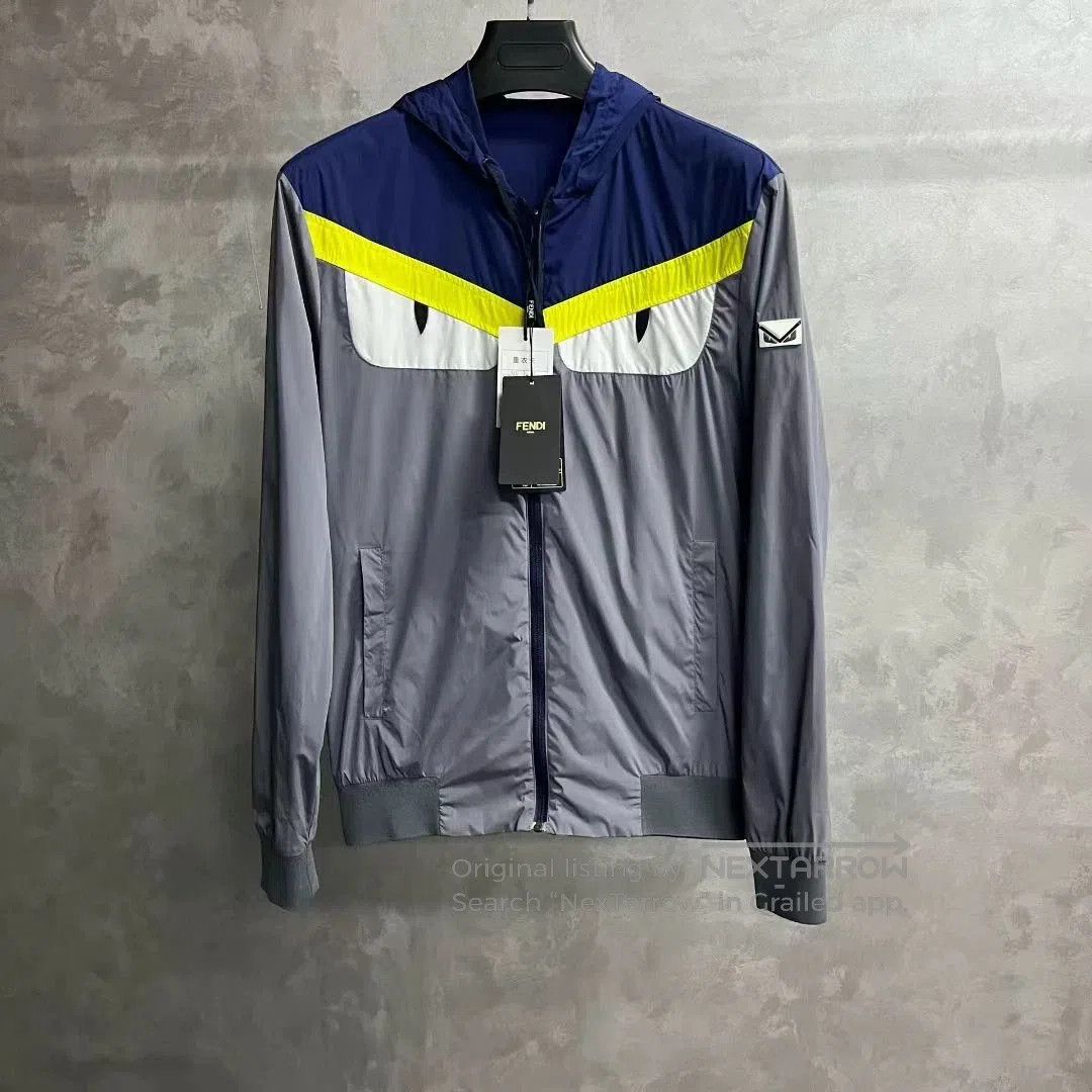 Fendi gray monster print hooded jacket. Size US M / EU 48-50 / 2 - 1 Thumbnail