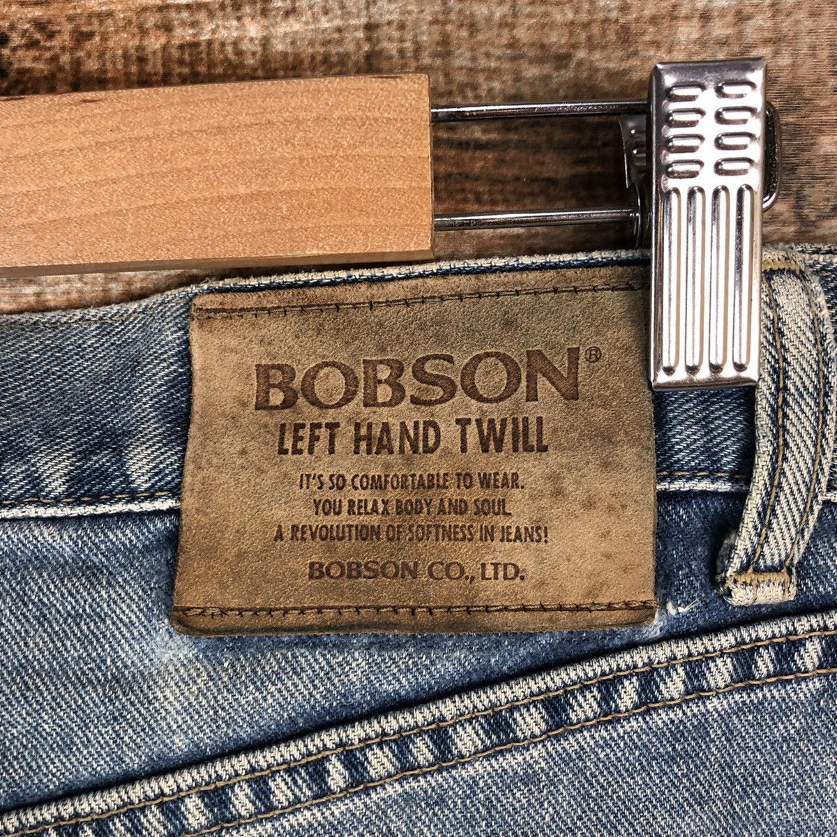 Japanese Brand DL BobSon Vintage faded ripped Blue Denim Pants #C207 Size US 30 / EU 46 - 17 Thumbnail