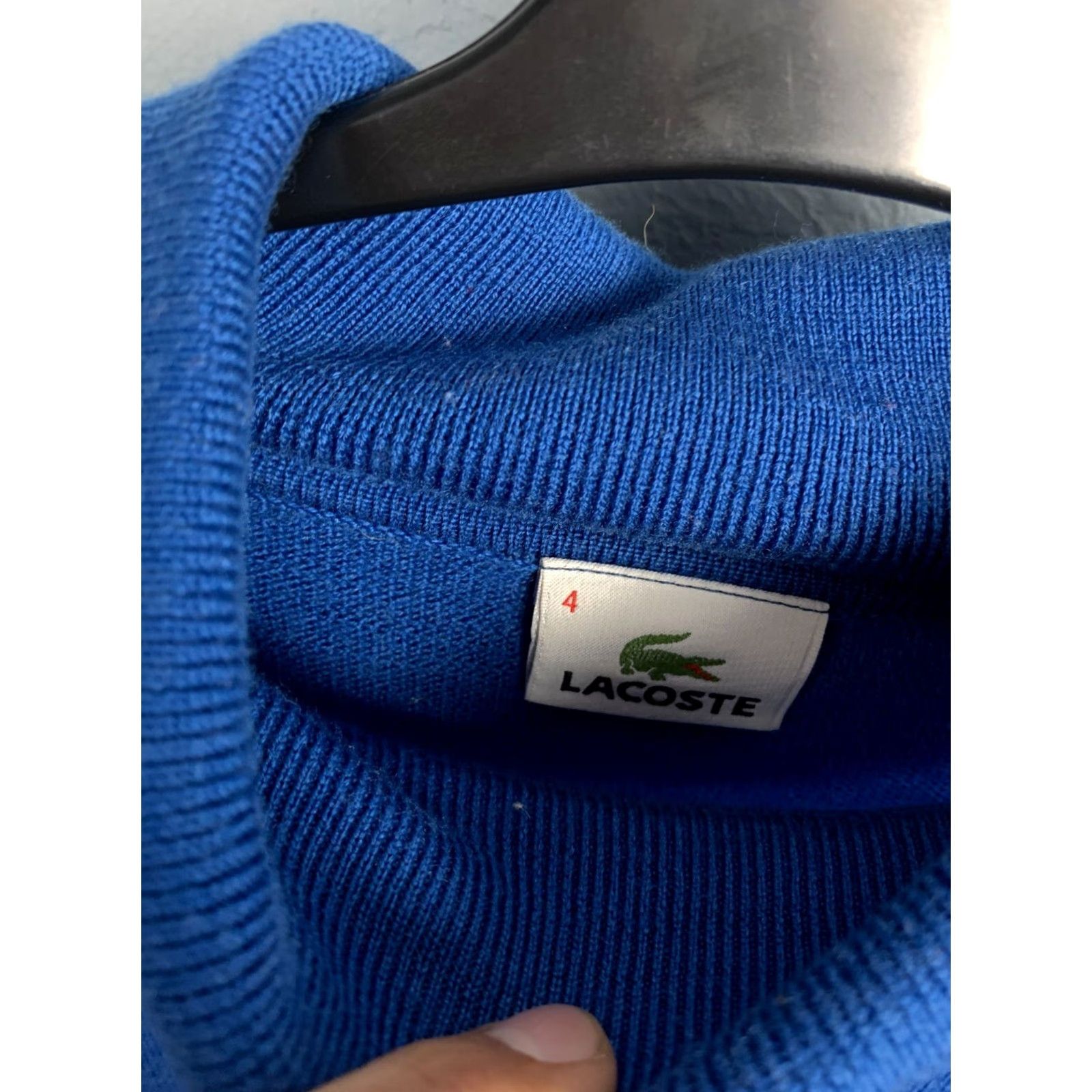 Lacoste Lacoste Turtleneck High Neck Mens Wool Knit Sweater M Blue Pullover Knitwear 4 M Size US M / EU 48-50 / 2 - 3 Thumbnail