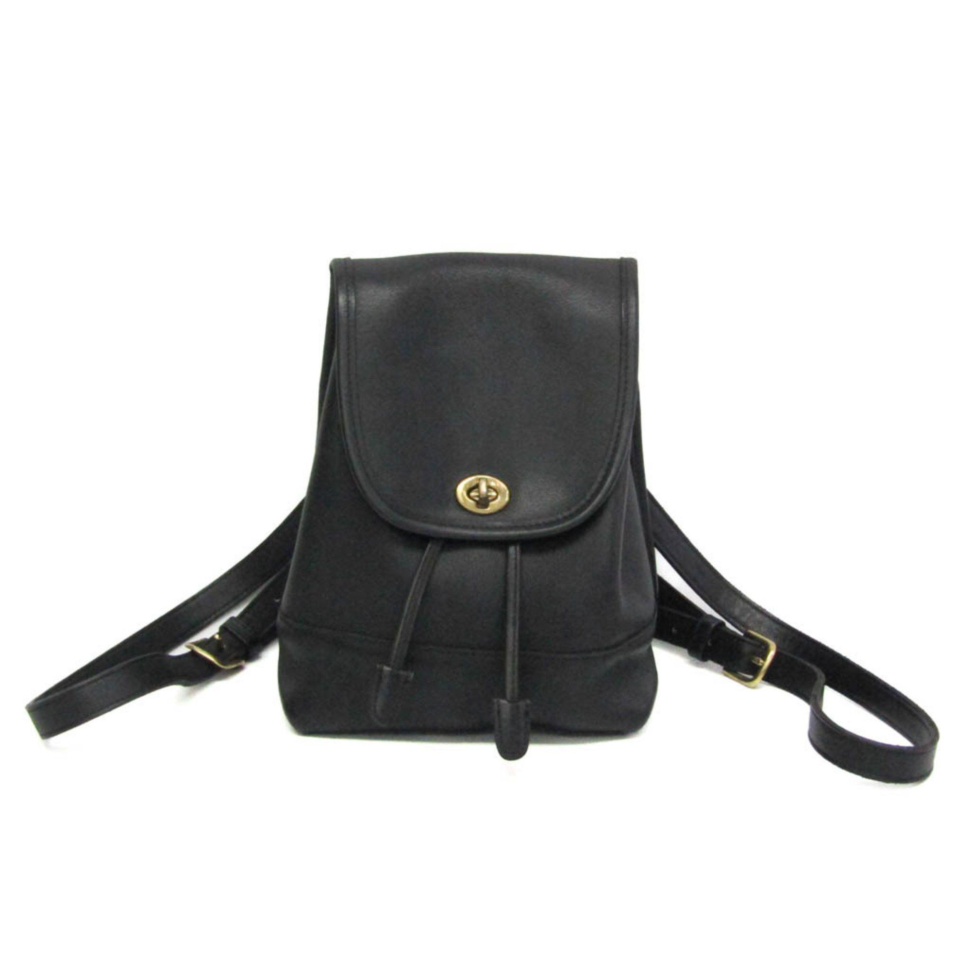 image of Coach 9960 Women's Leather Backpack Black