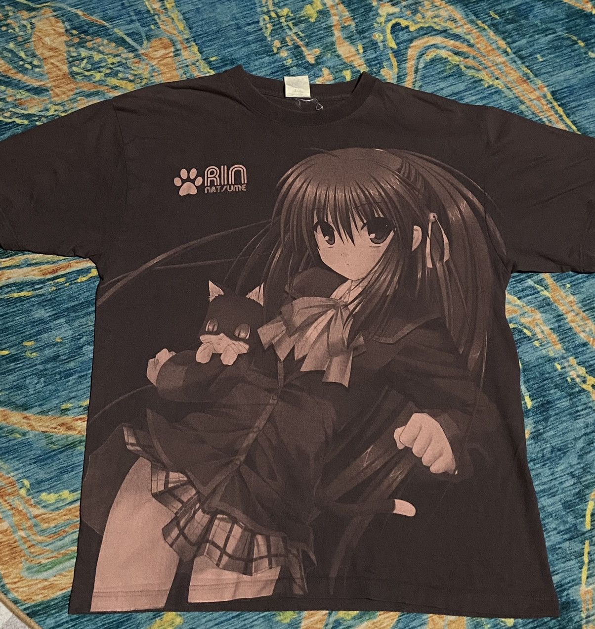 image of Anima 2007 Anime Rin Natsume Big Screen Official T Shirt Size L in Brown, Men's
