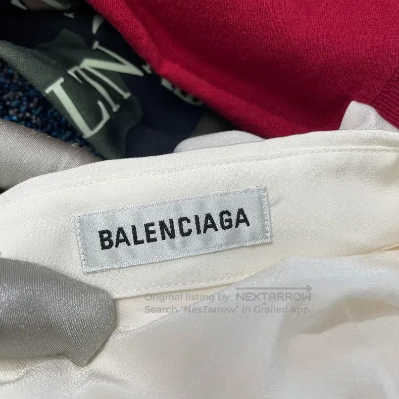 Balenciaga Balenciaga Red Logo Silk Shirt Size 36 Size XS / US 0-2 / IT 36-38 - 3 Thumbnail