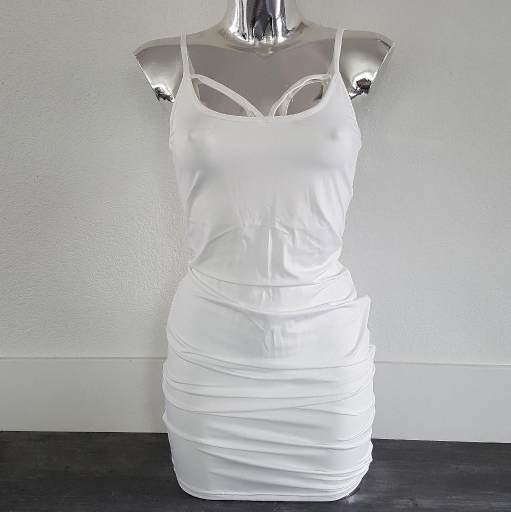 Designer White Laced Up Back Midi Size M / US 6-8 / IT 42-44 - 1 Thumbnail
