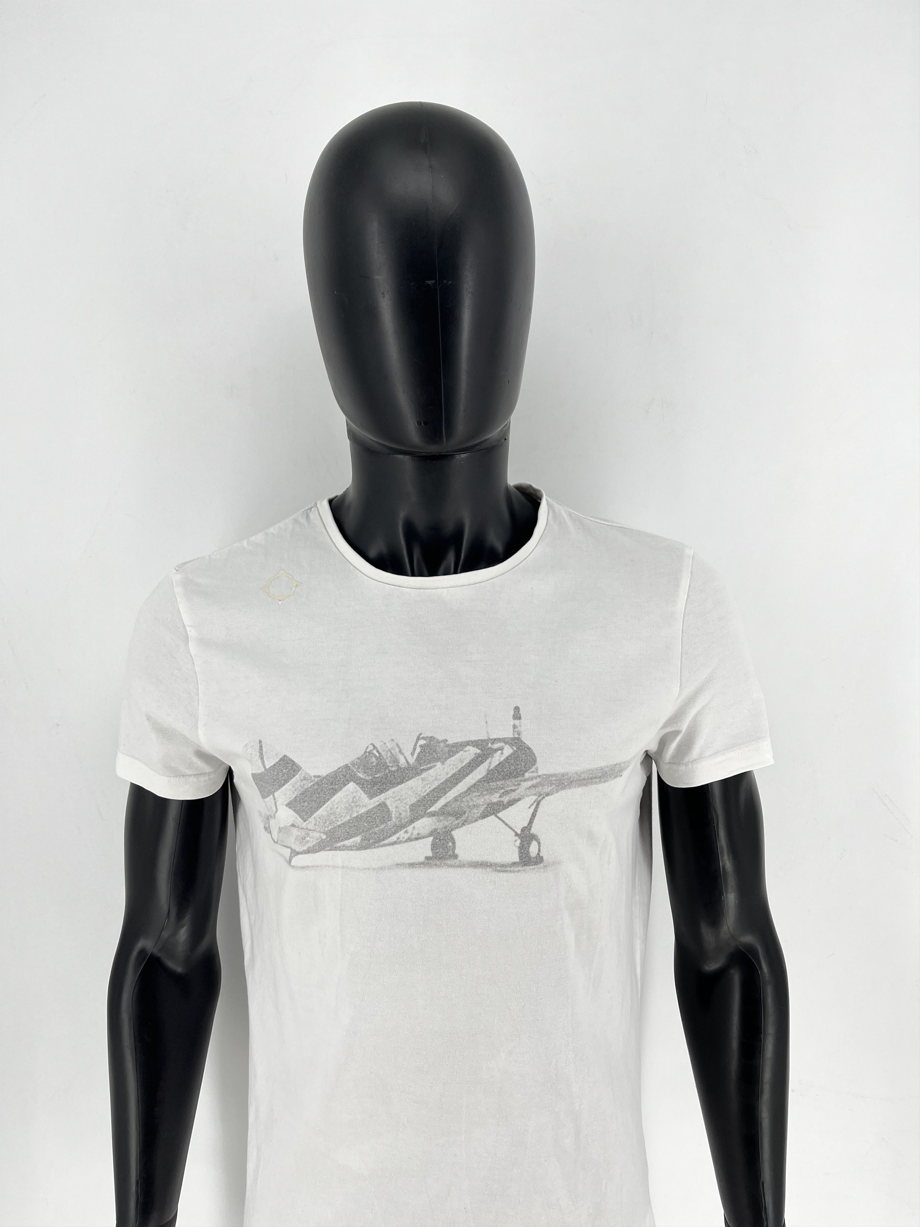 MA.STRUM Ma.Strum vintage white T-shirt central logo plane Size US S / EU 44-46 / 1 - 6 Thumbnail
