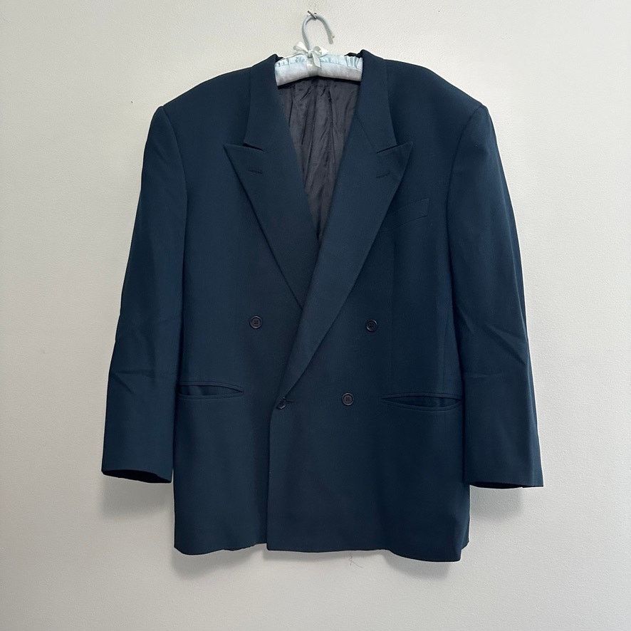 Zanella Zanella navy double breasted blazer size 40R Size 40R - 2 Thumbnail