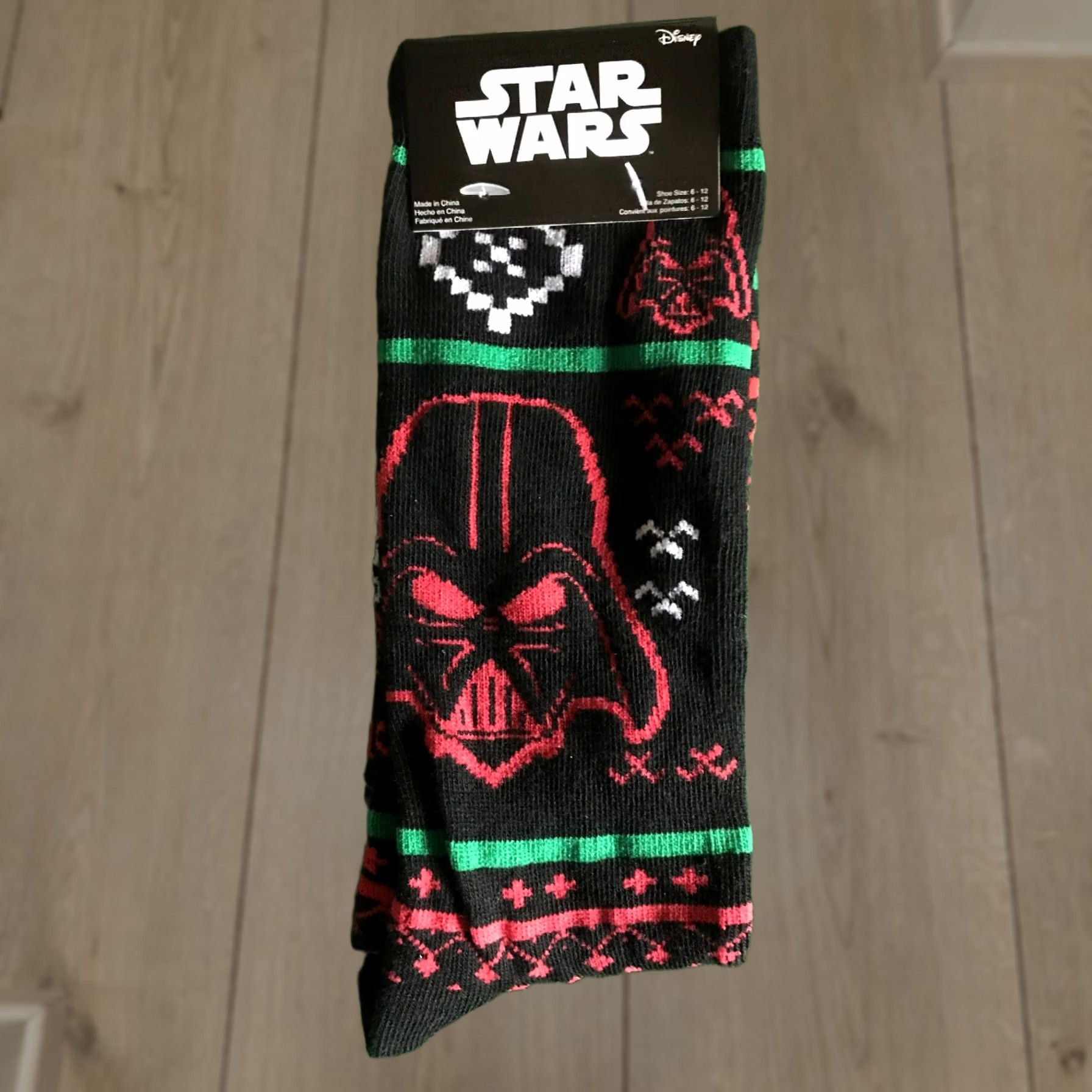 Star Wars NEW. Darth Vader Star Wars Crew Socks 6-12 Unisex Adults Multicolor Polyester Blend 1 Pair HYP Star Wars Theme Socks Size ONE SIZE - 1 Thumbnail