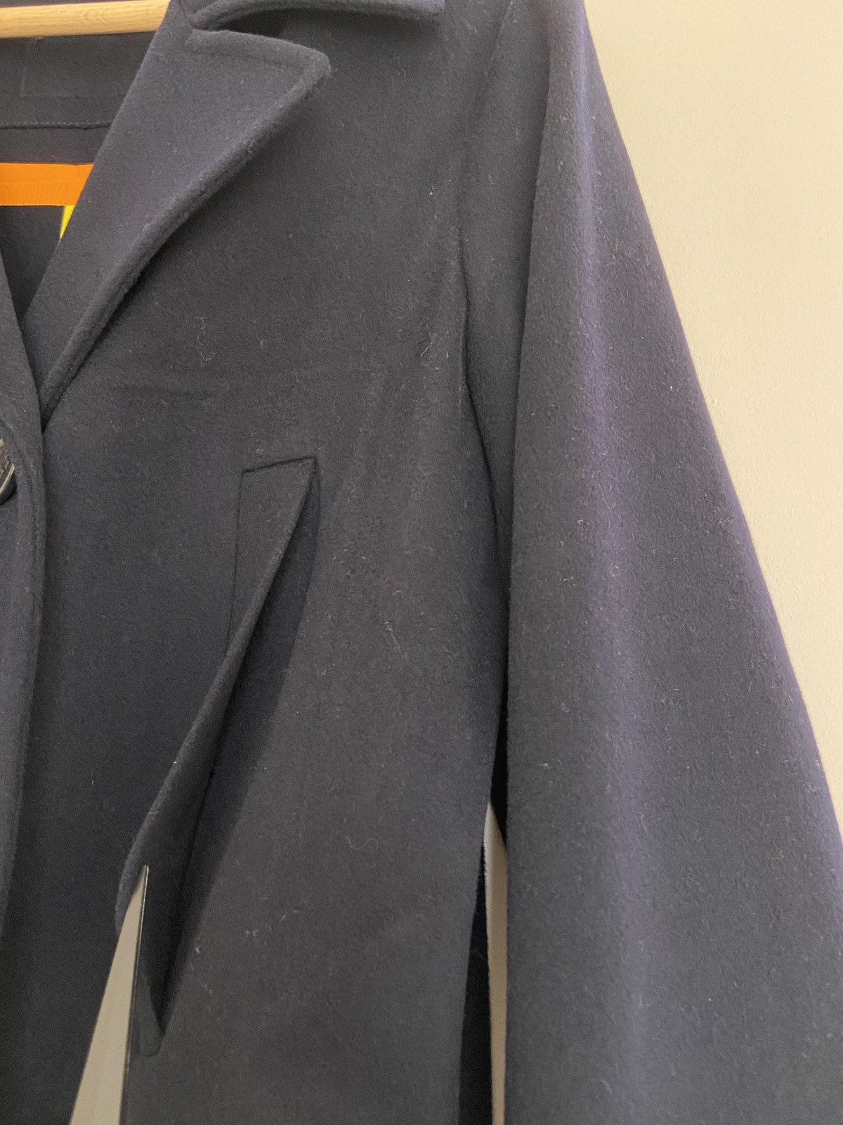 Loro Piana Loro Piana Double Breasted Felt Coat Dark Blue Size M / US 6-8 / IT 42-44 - 4 Thumbnail