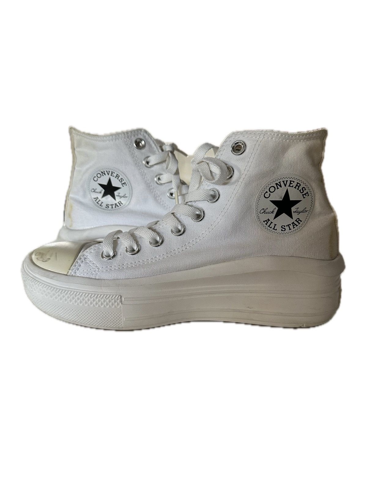 Converse Converse Chuck Taylor All Star Hi Top Platform Shoe White 7 Size US 7 / IT 37 - 1 Thumbnail