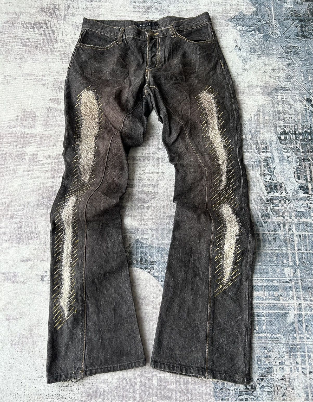 GOSTAR DE FUGA Fuga Super Flared Rockstar Jeans Size US 31 - 1 Thumbnail