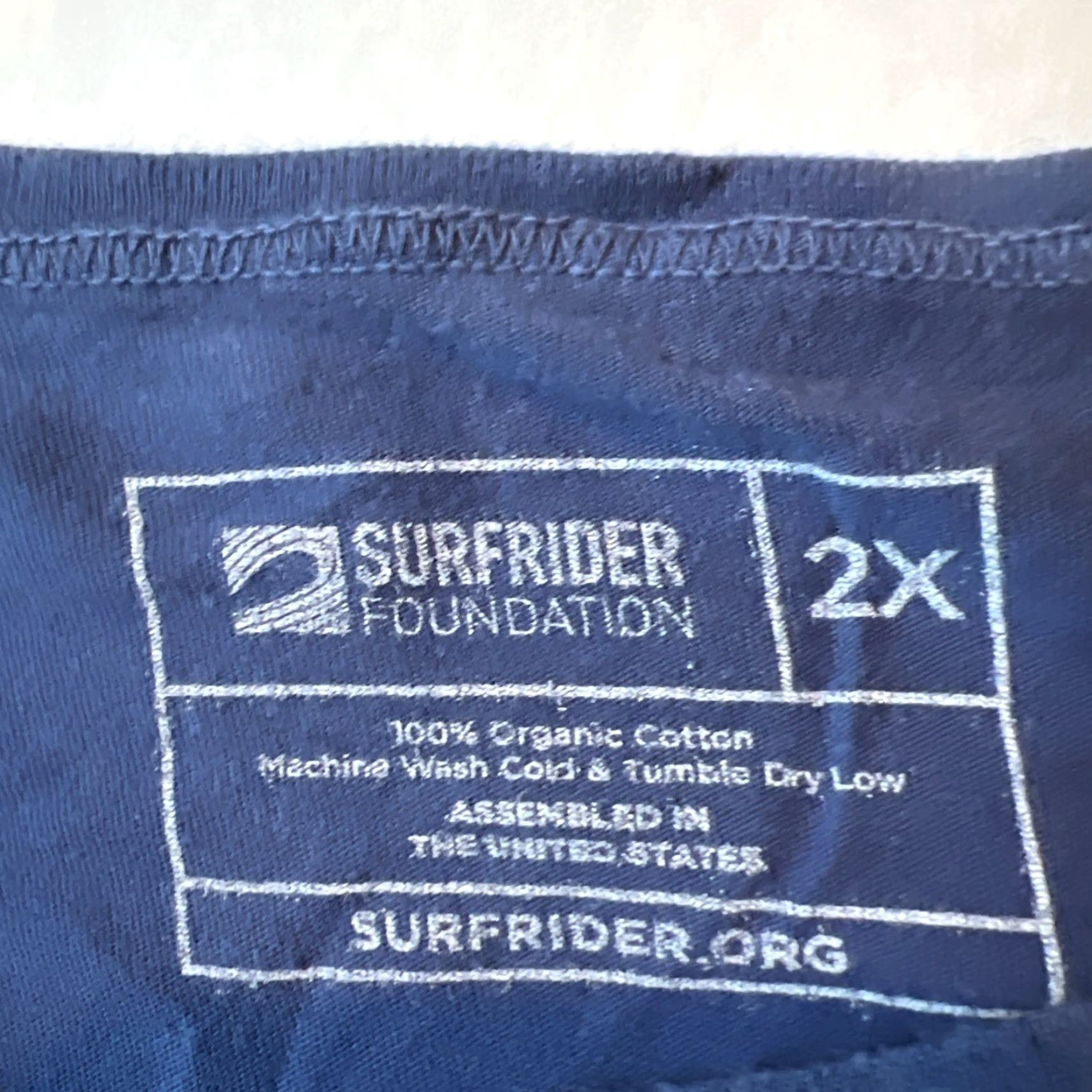 Vintage VINTAGE Surfrider Shirt 2XL Men Blue Graphic Print Pullover Crew Neck Short Sleeve Surfer Foundation 2020 Official Member Pocket Tee Size US XXL / EU 58 / 5 - 6 Thumbnail
