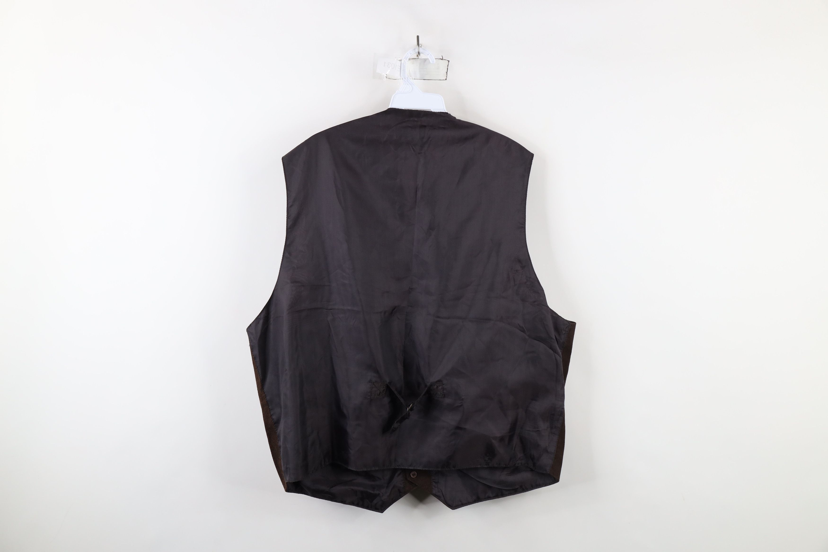 Vintage Vintage 90s Streetwear Buckle Back Suede Leather Vest Jacket Size US XL / EU 56 / 4 - 11 Thumbnail