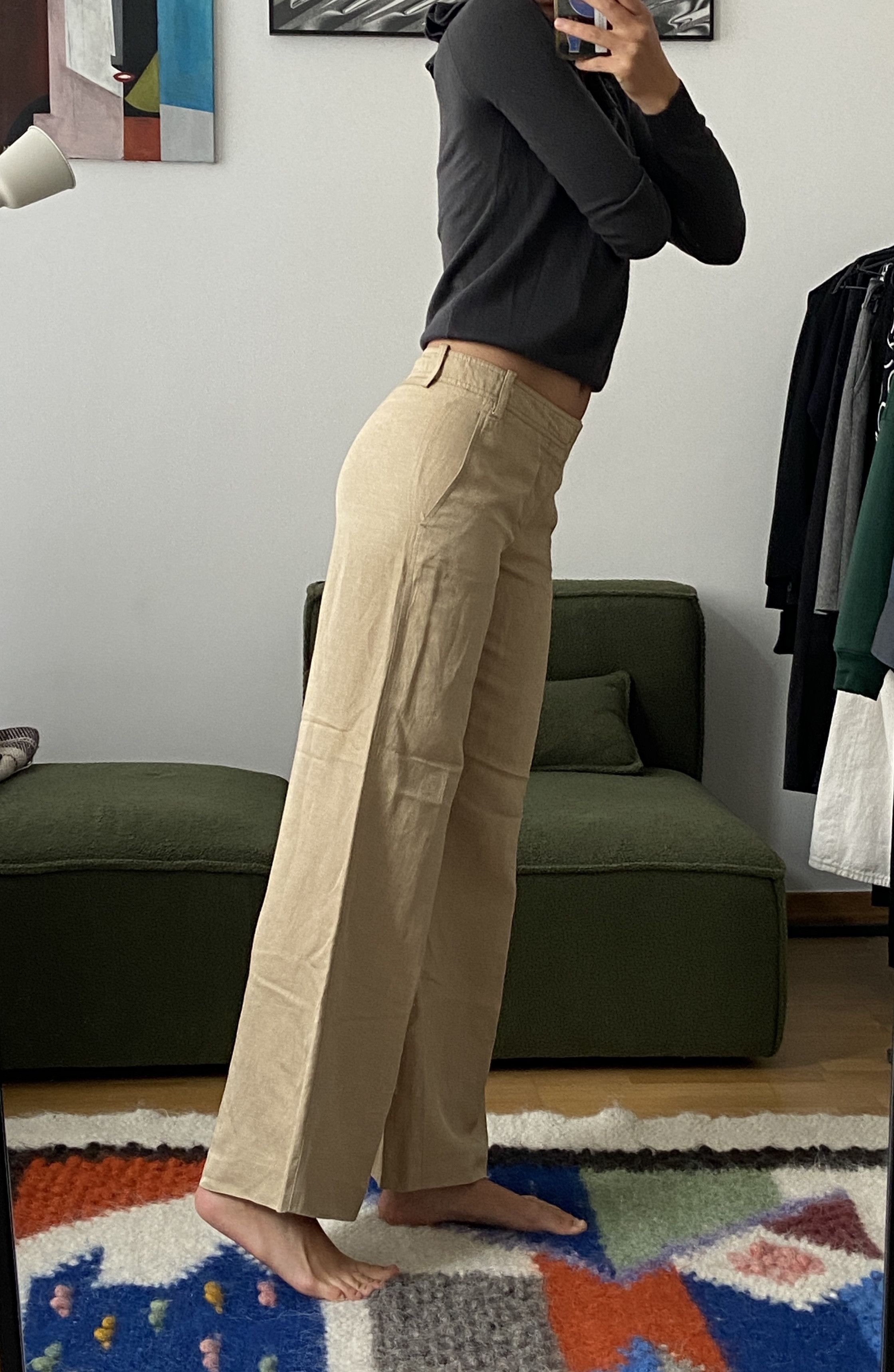 image of Gucci 2005 Women’S Trousers in Beige, Women's (Size 27)