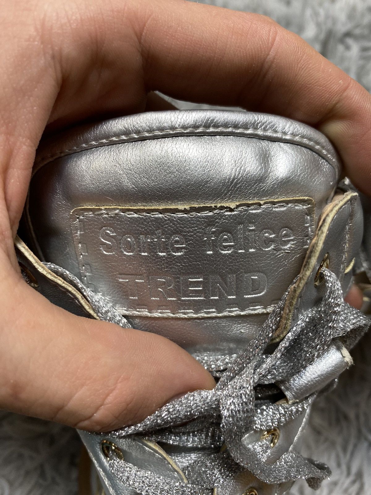 Japanese Brand Sorte Felice Silver Wedge Booties - EU 37 Size US 6.5 / IT 36.5 - 10 Thumbnail