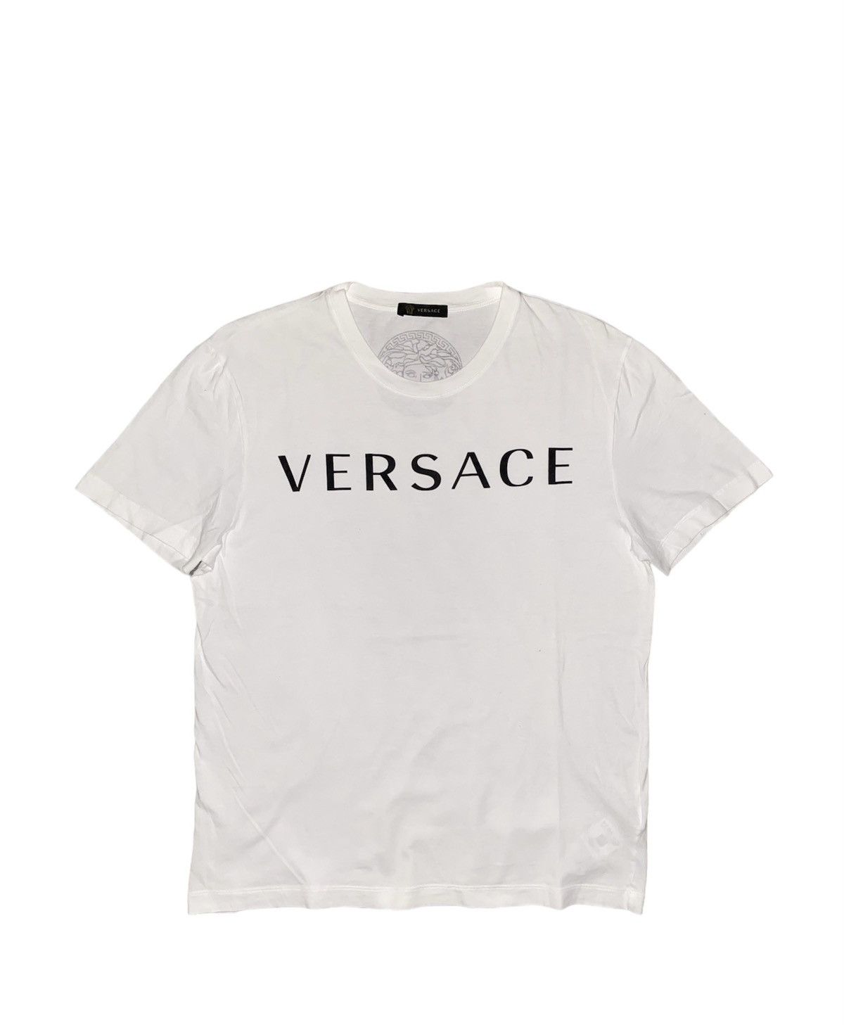 Versace VERSACE SPELL OUT WHITE TEE Size US M / EU 48-50 / 2 - 1 Thumbnail