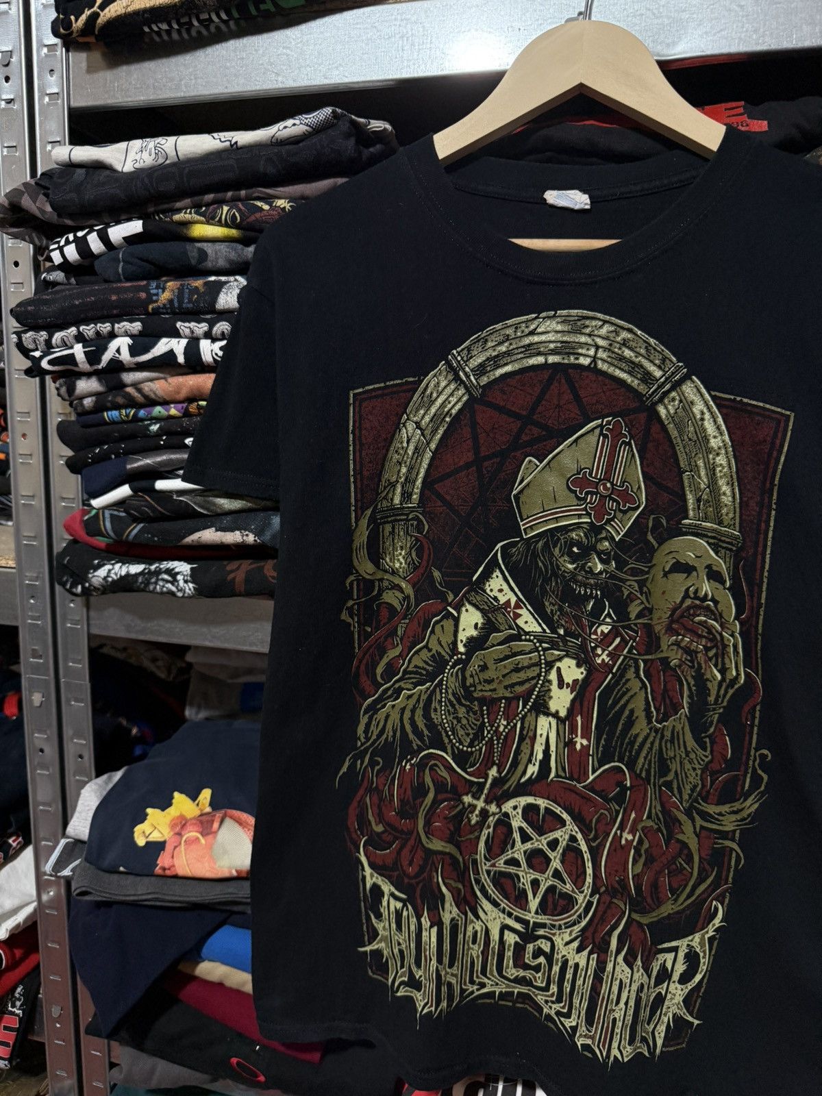 Band Tees Vintage The Art Is Murder Band Evil Pope T-Shirt Y2K Hype Size US M / EU 48-50 / 2 - 3 Thumbnail