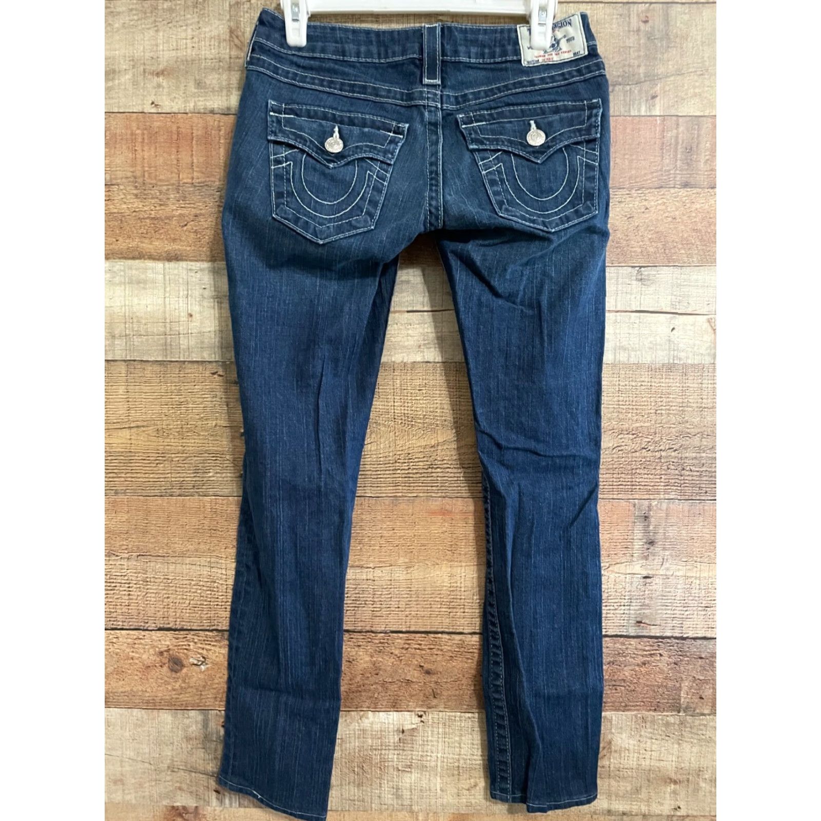 True Religion True Religion Women's Jeans Size 26 Dark Wash Skinny Denim 100% Cotton Regular Rise LS Pockets Blue Denim Skinny Jeans Women Size 26" / US 2 / IT 38 - 4 Thumbnail