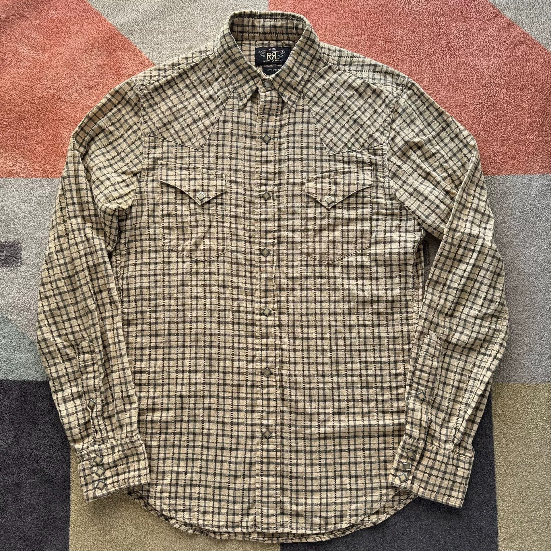 RRL Ralph Lauren RRL Plaid Western Shirt Size US S / EU 44-46 / 1 - 1 Thumbnail