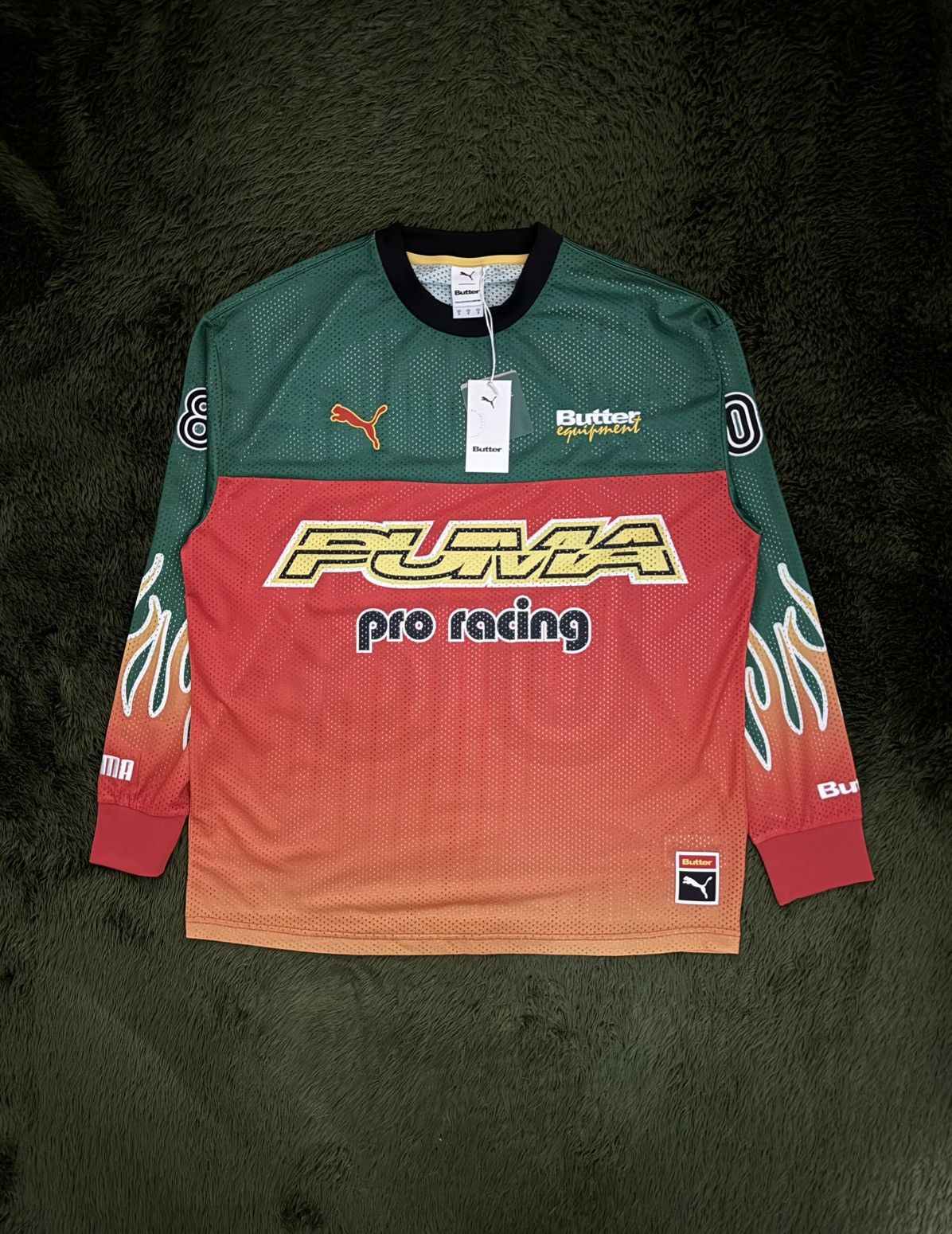 [S] Puma x Butter Goods Collaboration Flame Racing Jersey