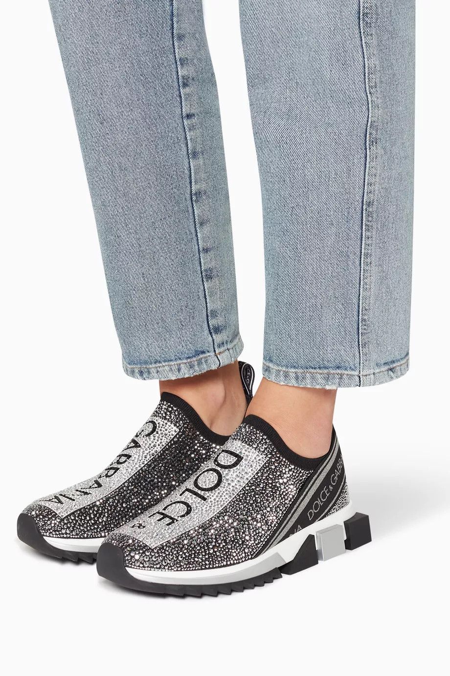 Dolce & Gabbana o1y0925 Low-Top Sneakers in White/Black Size US 4 / IT 34 - 5 Thumbnail