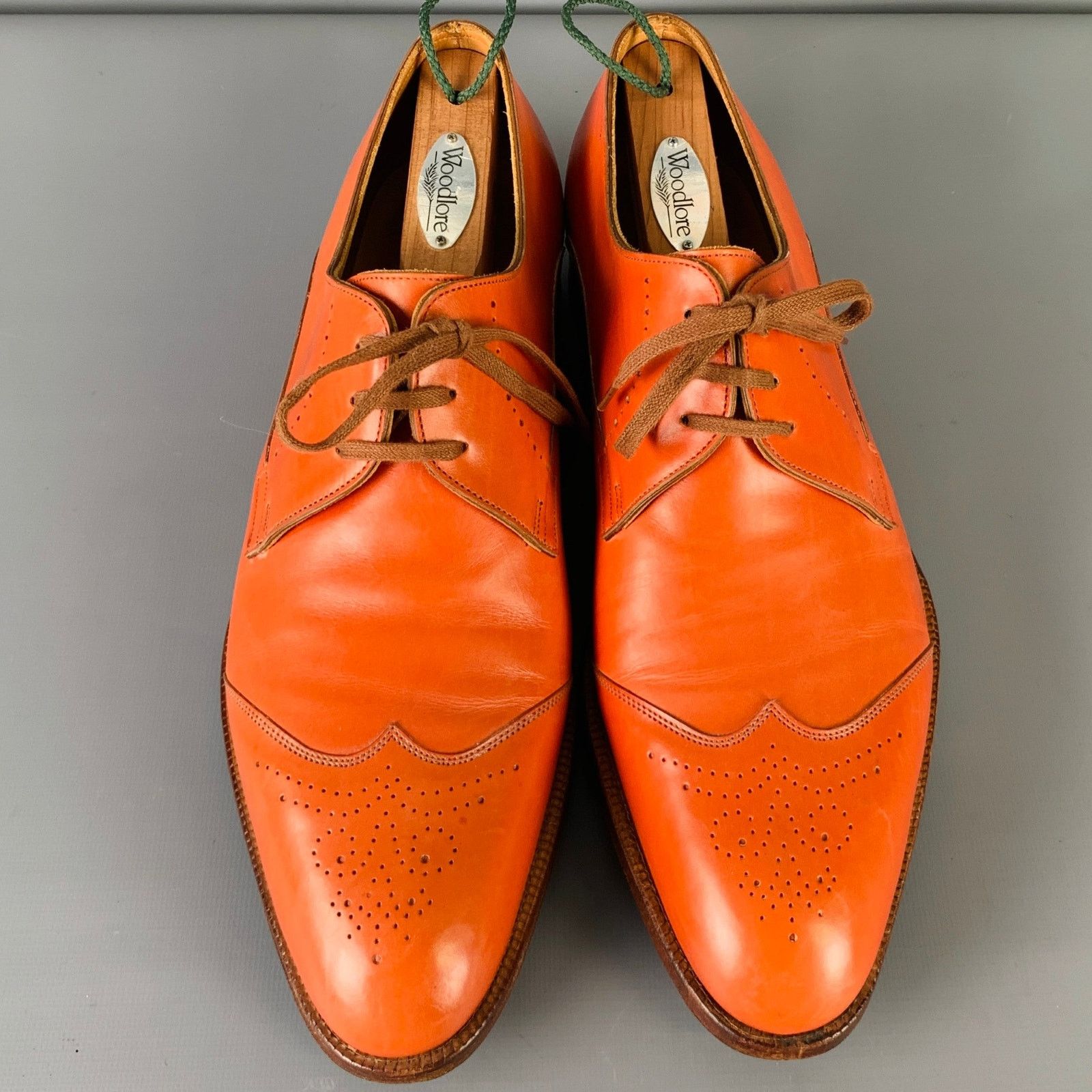 John Lobb JOHN LOBB Size 8.5 Orange Perforated Leather Lace-Up Shoes Size US 8.5 / EU 41-42 - 4 Thumbnail