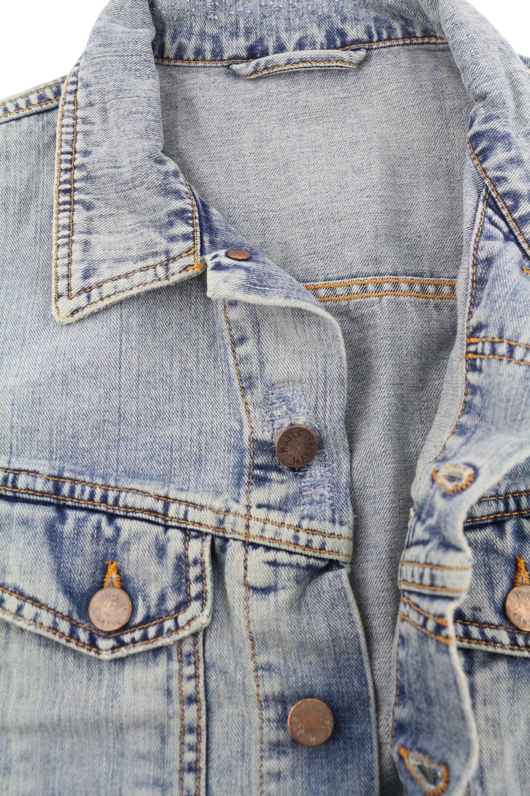 Nudie Jeans TERRY S Bleach Blue Denim Jacket 88973 Size US S / EU 44-46 / 1 - 9 Thumbnail