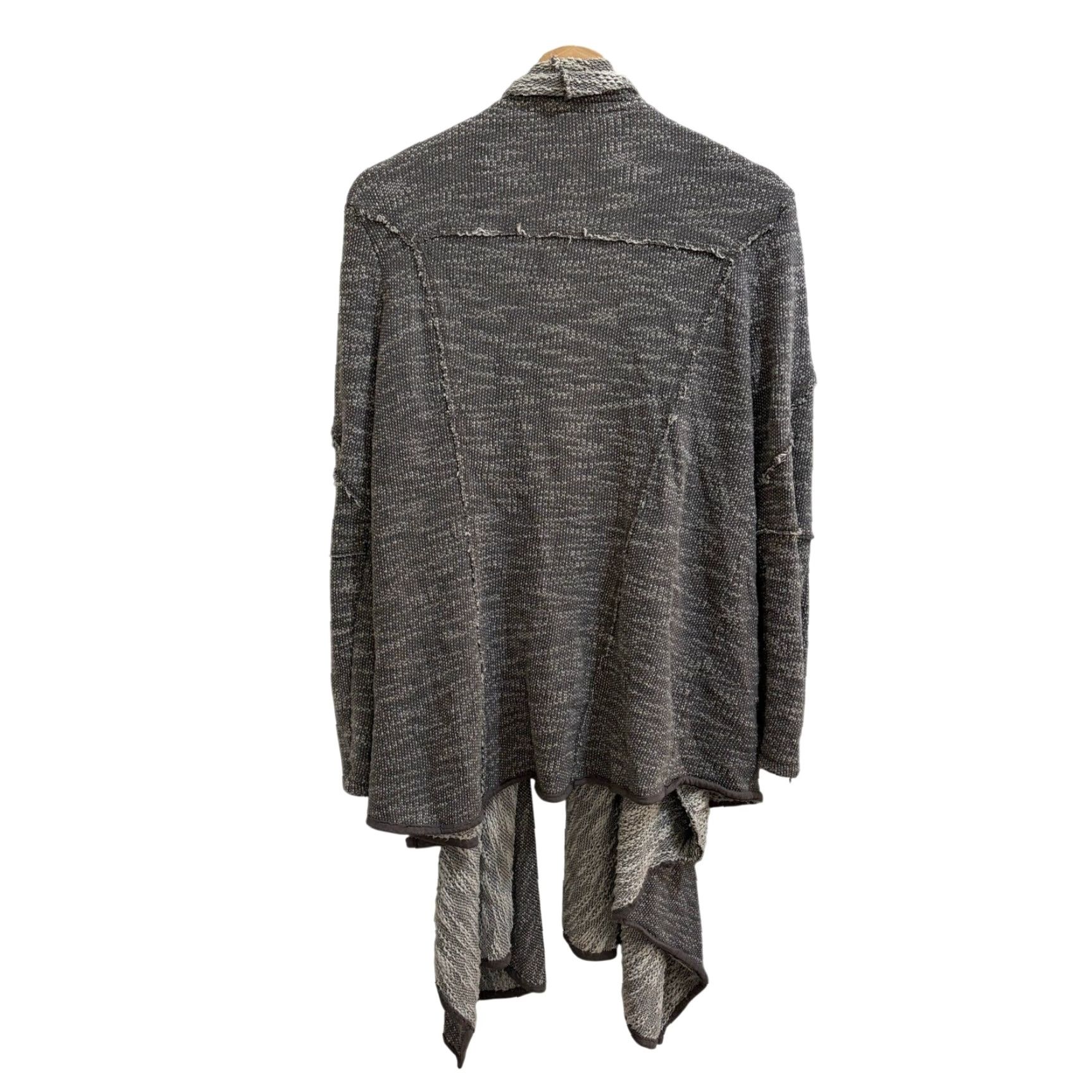 Free People Free People Cardigan Womens XS Gray Open Front Oversized Waterfall Knit Coat? Size XS / US 0-2 / IT 36-38 - 2 Thumbnail
