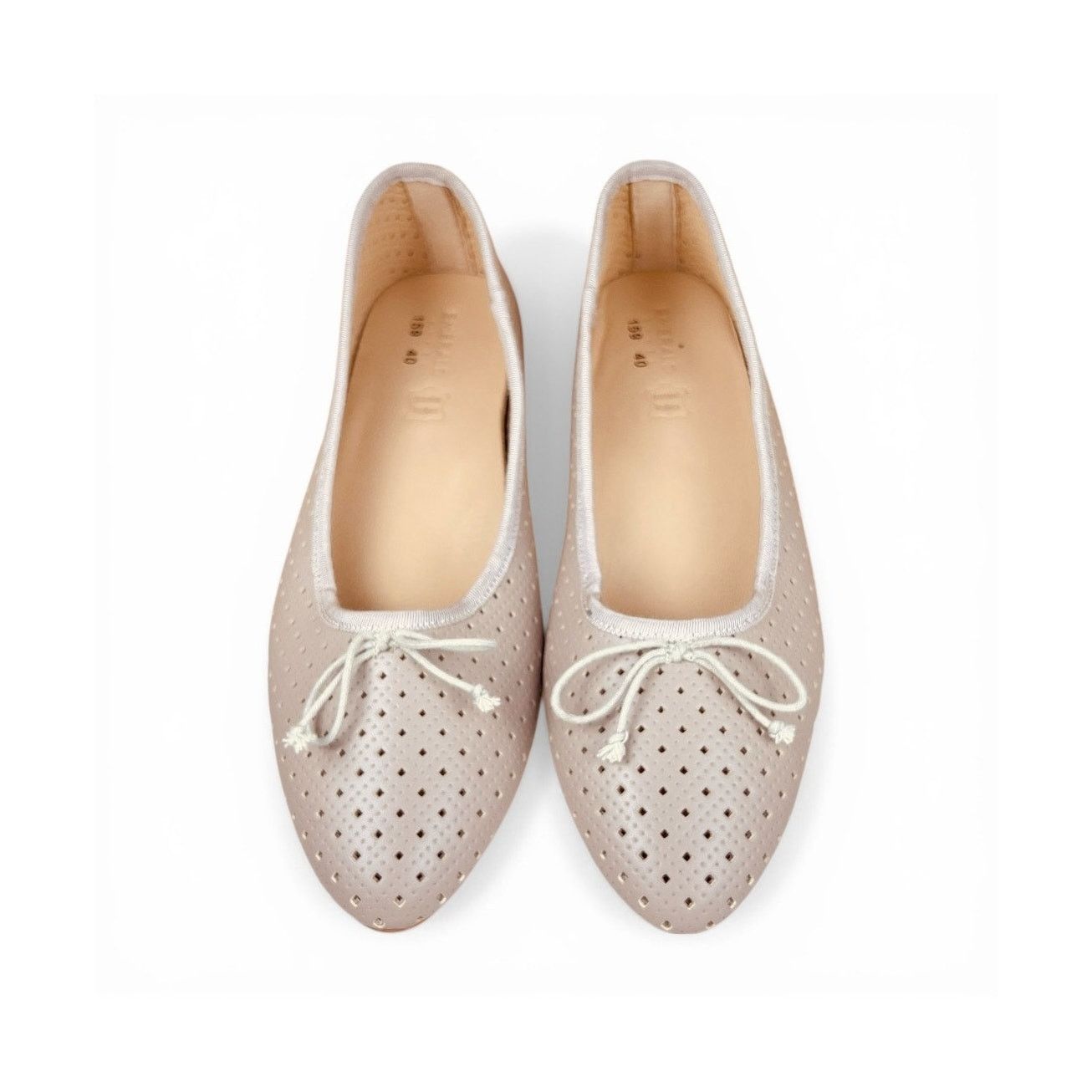 Other Emerald Taupe Greige Leather Ballet Flats Almond Toe EU 40 Size US 10 / IT 40 - 8 Thumbnail