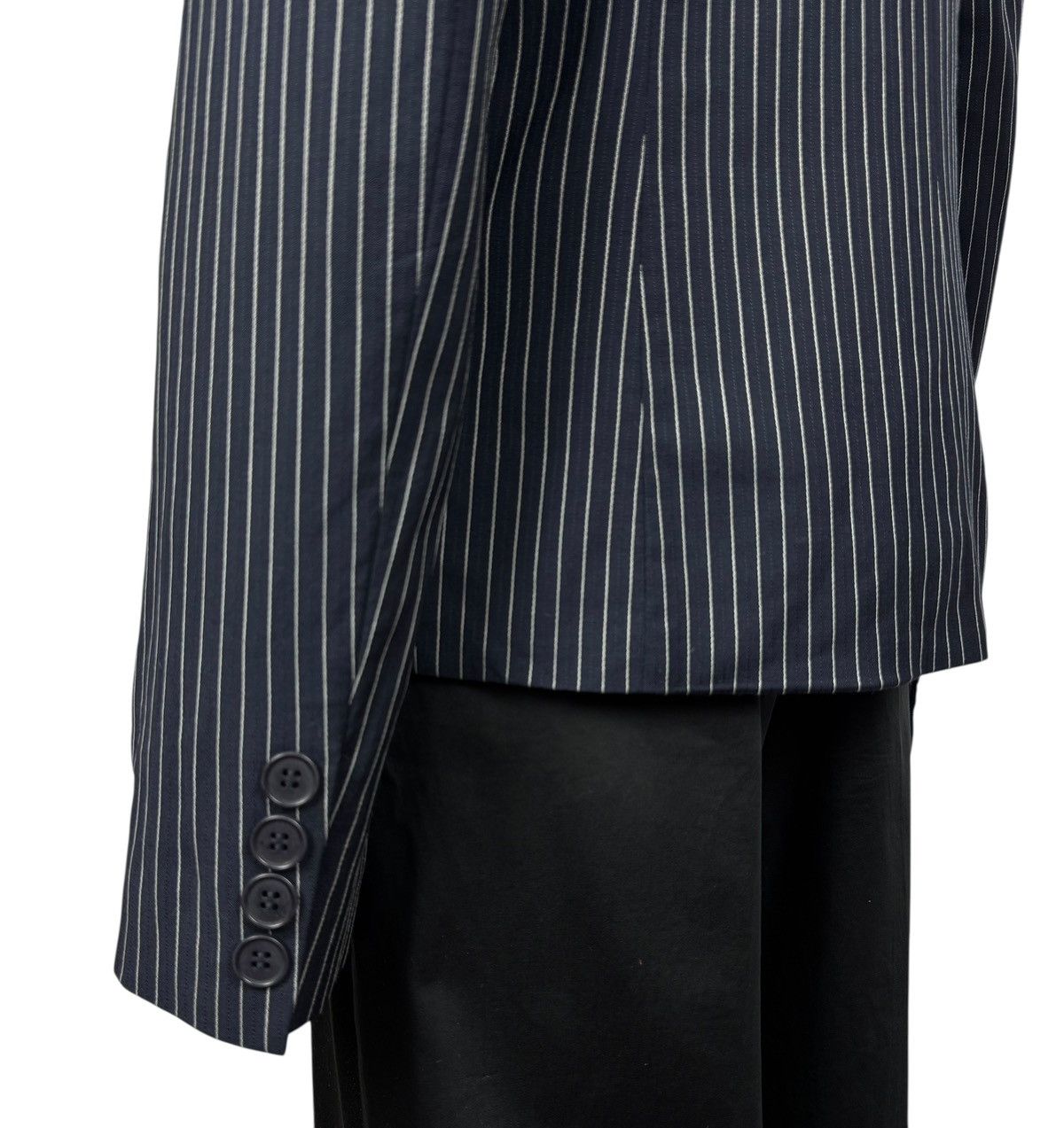 Marella Marella Virgin Wool Striped Blazer Double-Breasted size US10 Size L / US 10 / IT 46 - 9 Thumbnail