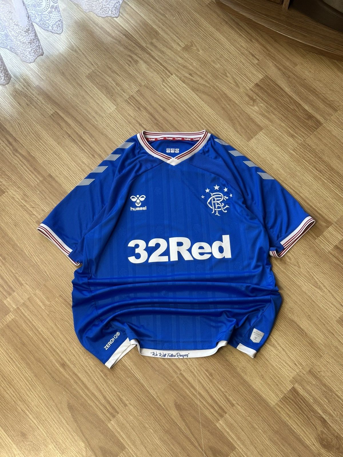 Hummel 🔥 Rangers Glasgow 2019 2020 Football T Shirt Hummel Jersey Size US L / EU 52-54 / 3 - 1 Thumbnail