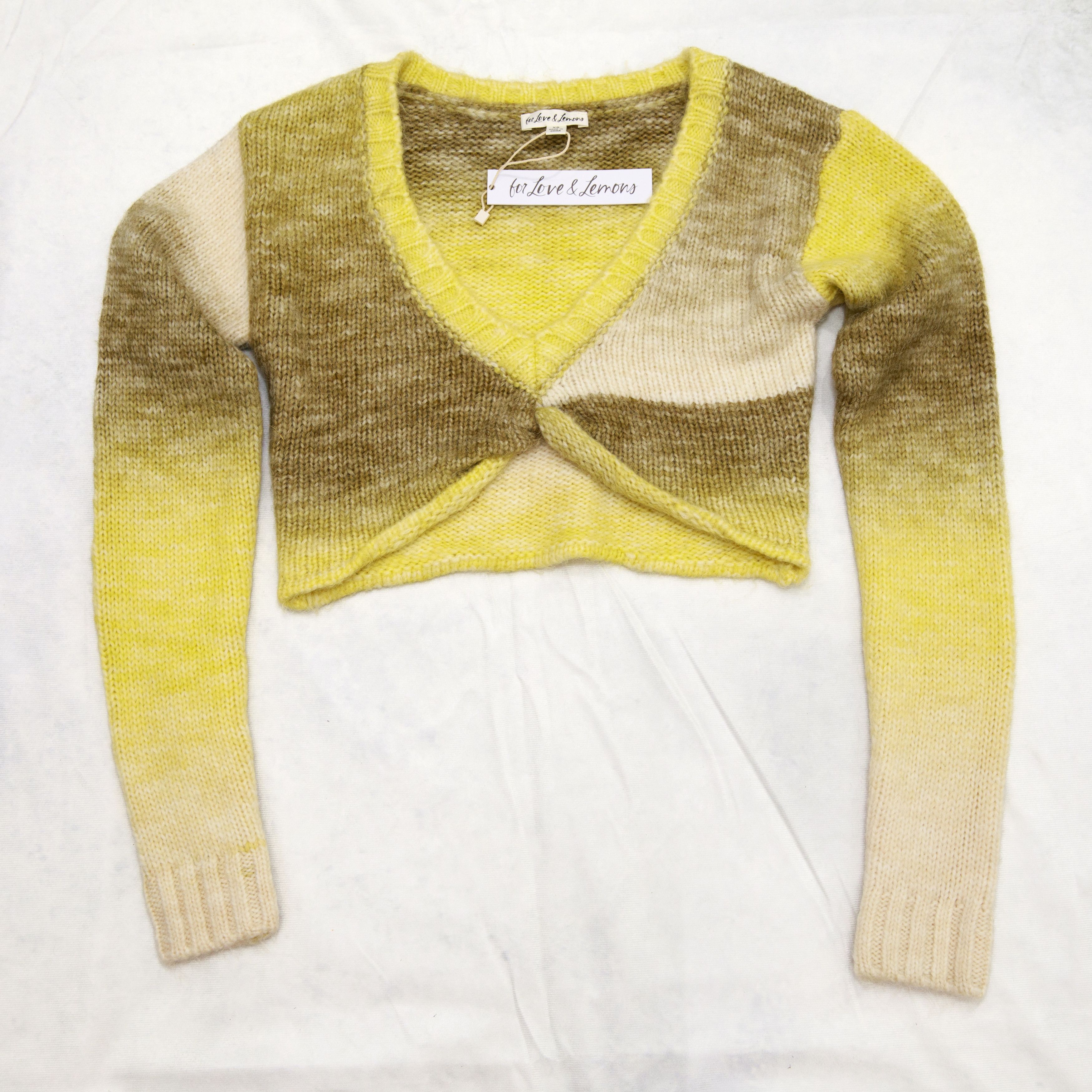 For Love & Lemons For Love and Lemons Celeste Sweater Yellow Wool Twist XS Size XS / US 0-2 / IT 36-38 - 3 Thumbnail