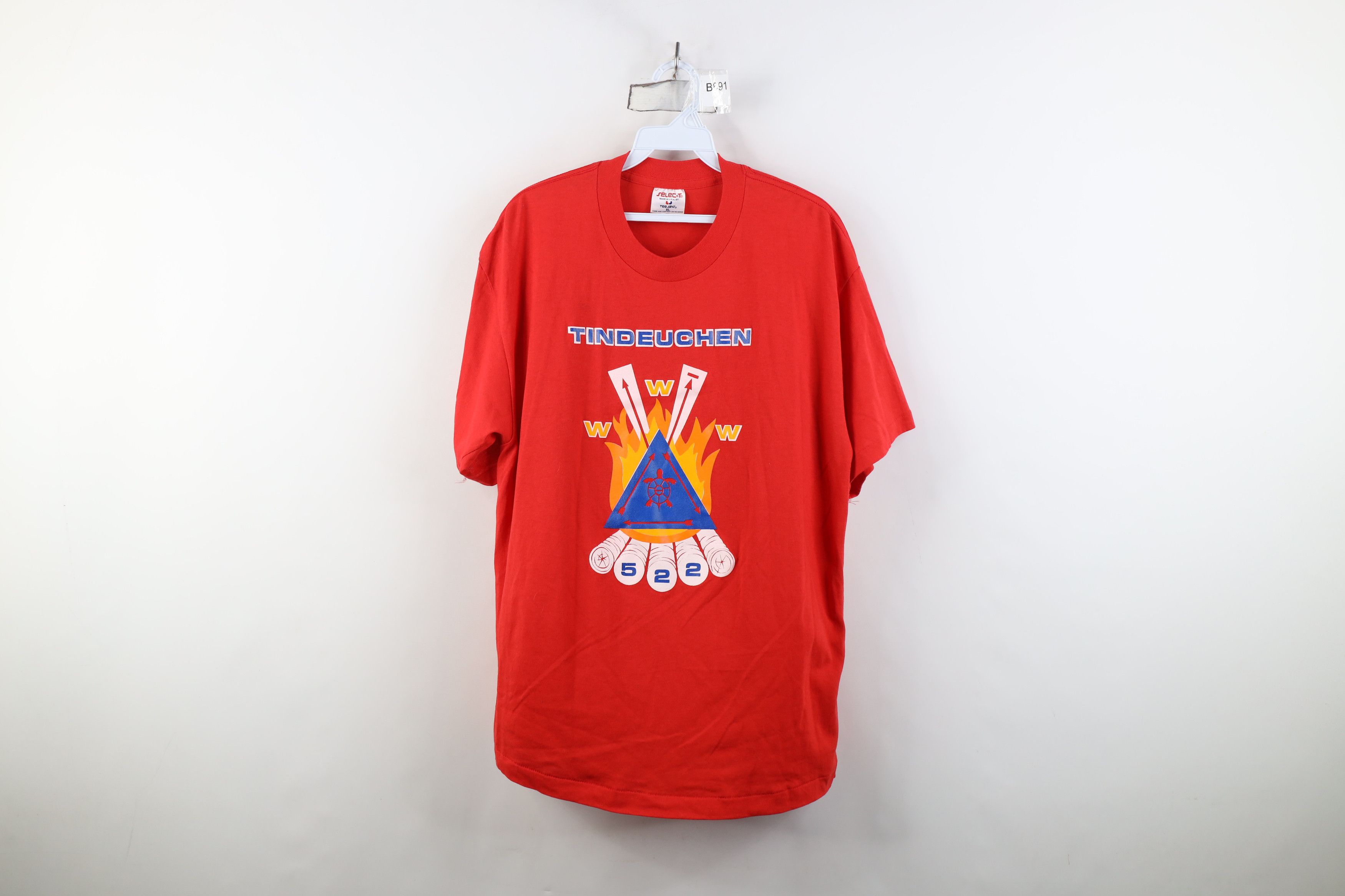 Vintage Vintage 80s 90s America Tindeuchen 522 Short Sleeve T-Shirt Size US XL / EU 56 / 4 - 1 Thumbnail