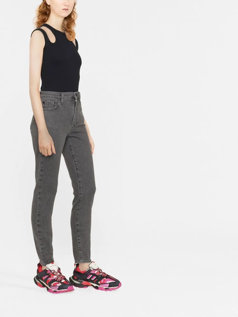 Off-White o1y1225 Denim Pant in Gray Size 26" / US 2 / IT 38 - 2 Thumbnail