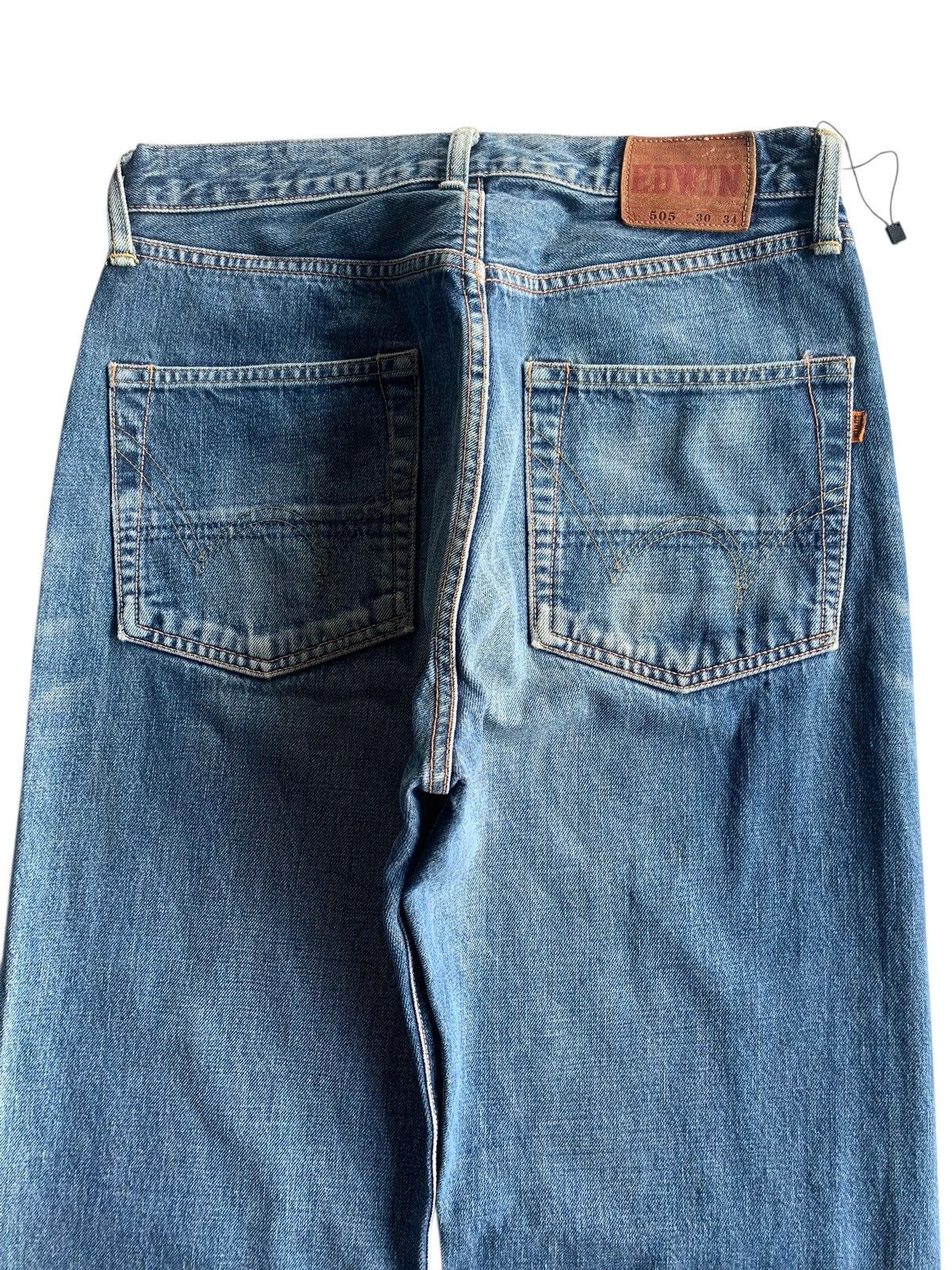 Edwin VINTAGE EDWIN 505 SELVEDGE BAGGY FADED DISTRESSED DENIM Size US 30 / EU 46 - 6 Thumbnail