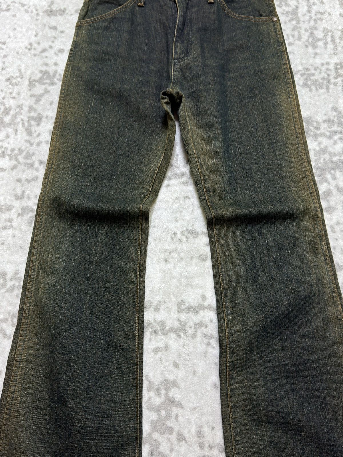 Vintage Wrangler Sun Faded Flared Mud Wash Bootcut Denim