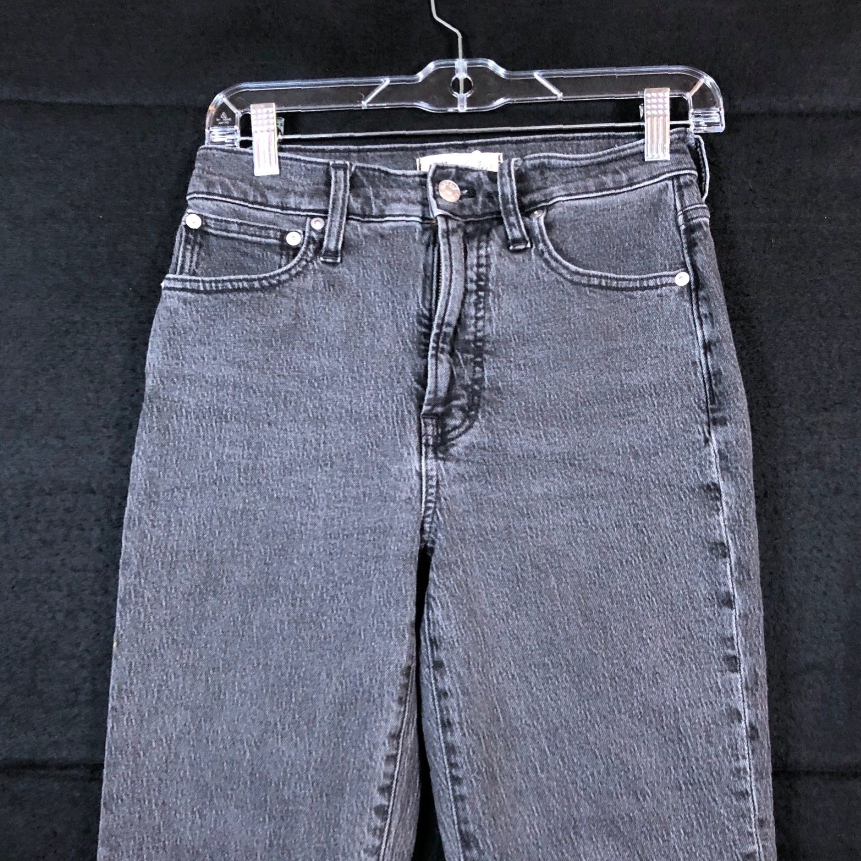 Madewell Madewell Jeans Black Denim High Rise The Perfect Vintage Stretch 24 Size 26" / US 2 / IT 38 - 2 Thumbnail