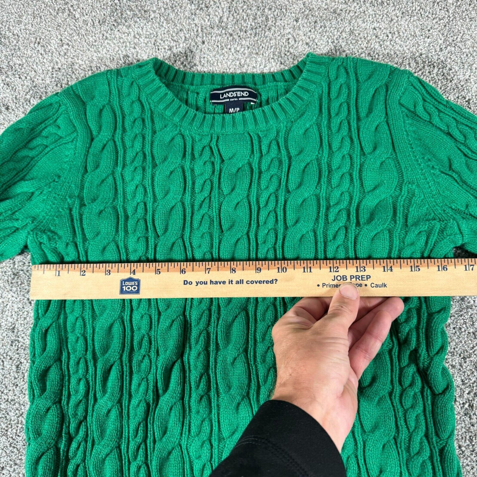 Lands' End Lands End Drifter Sweater Women M Cable Knit Academia Preppy Size M / US 6-8 / IT 42-44 - 5 Thumbnail
