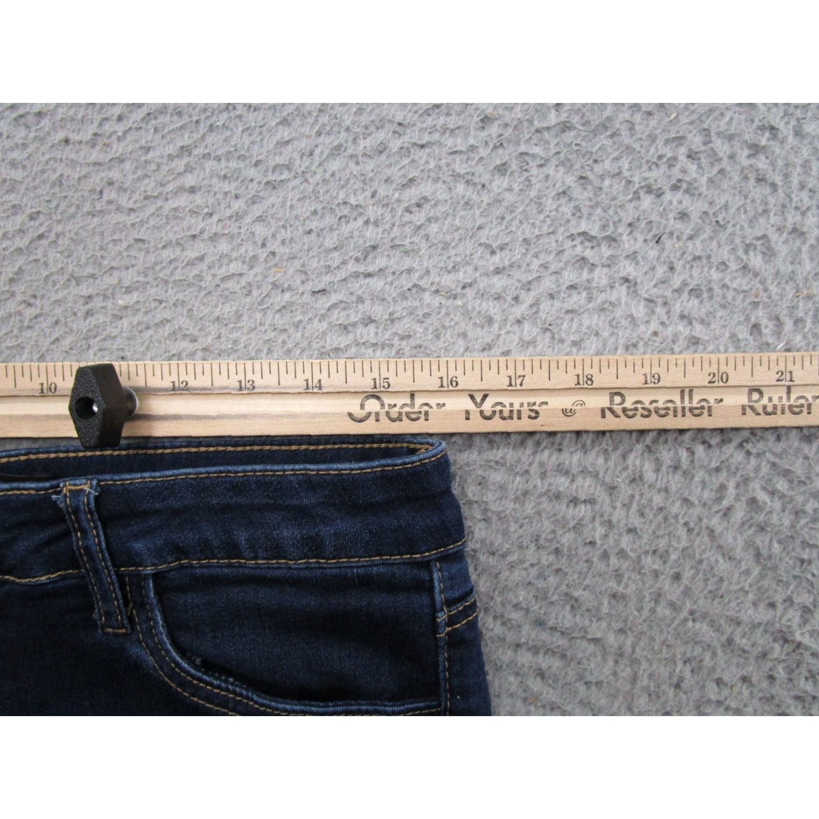 Denime Prosperity Dark Wash Skinny Ankle Stretch Denim Raw Hem Blue Jeans 30 Women Sized 30 Blue Prosperity Jeans Skinny Stretch Dark Wash Women 30 Size 30" / US 8 / IT 44 - 6 Thumbnail